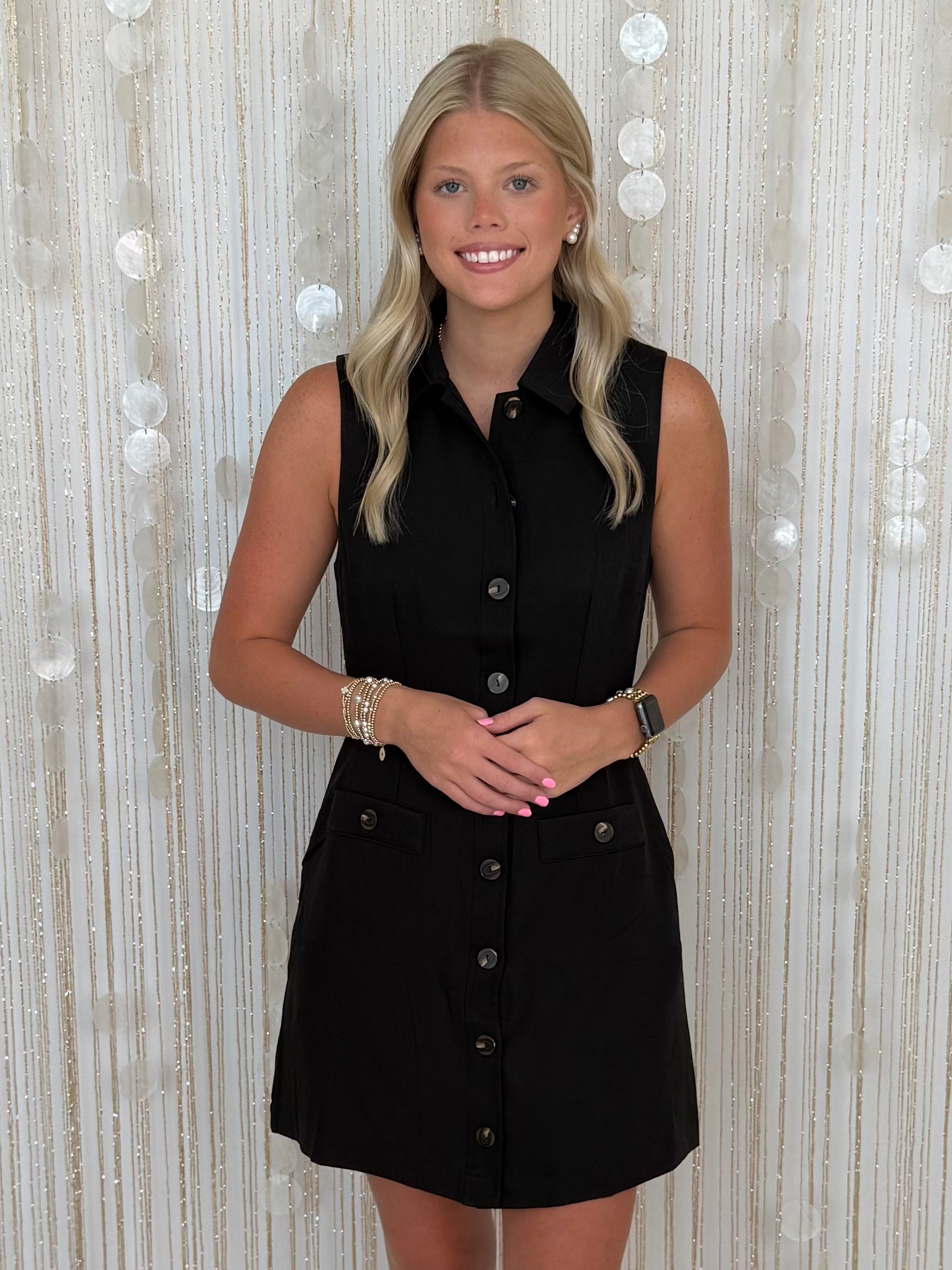 Polished Ease Black Dress-Shop-Womens-Boutique-Clothing