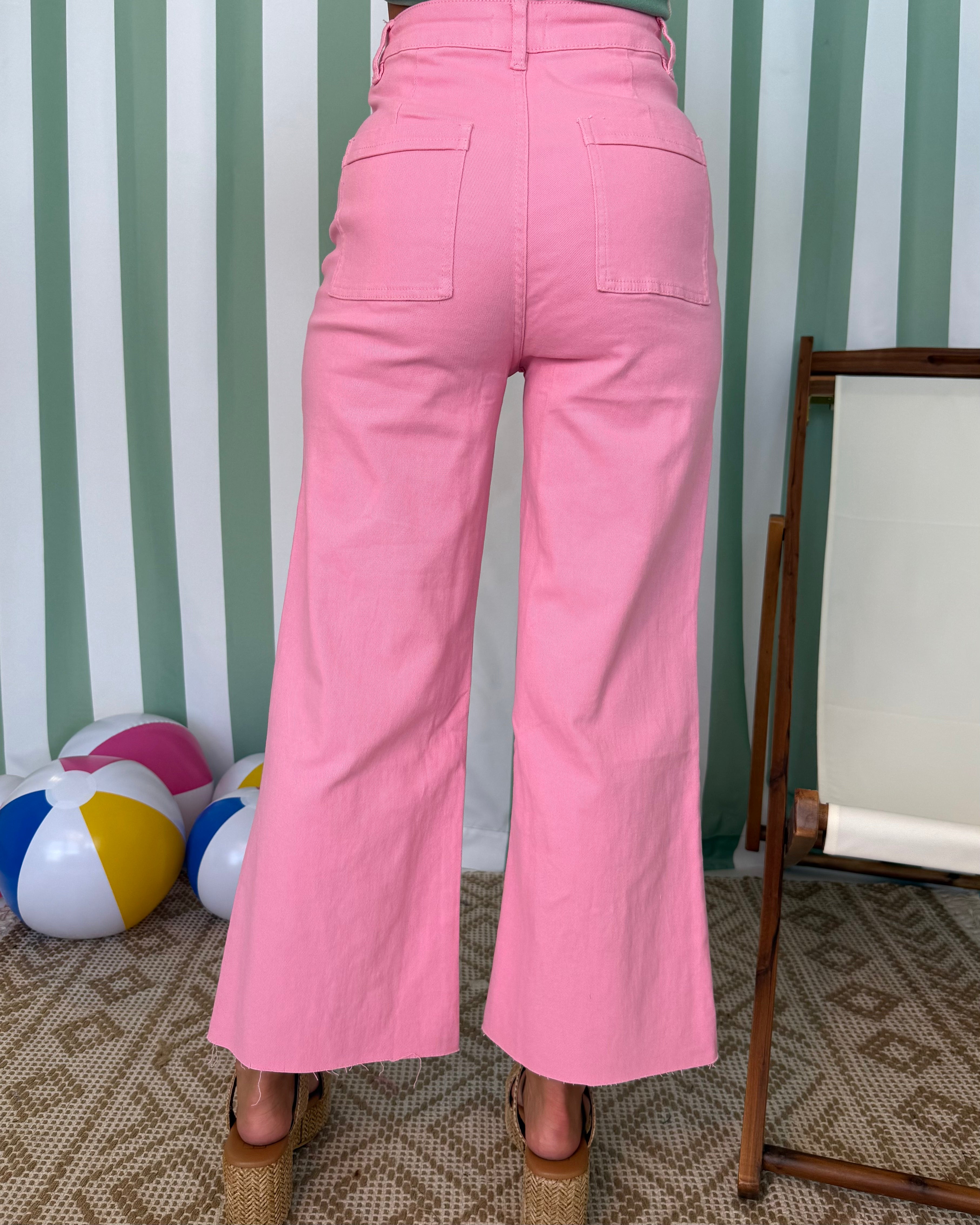 Working It Candy Pink Wide Leg Jean-Shop-Womens-Boutique-Clothing