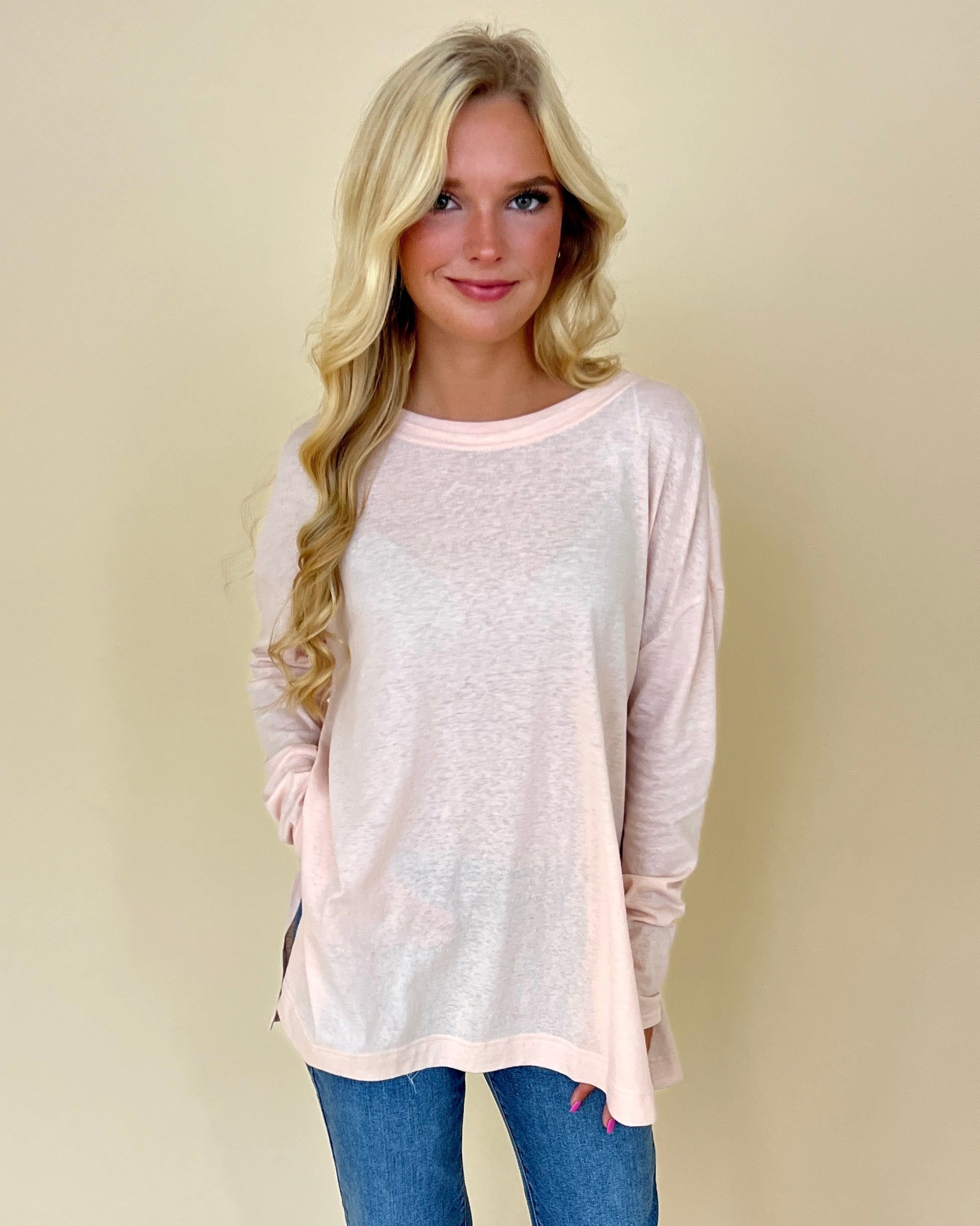 Casually Cute Dusty Pink Basic Top-Shop-Womens-Boutique-Clothing