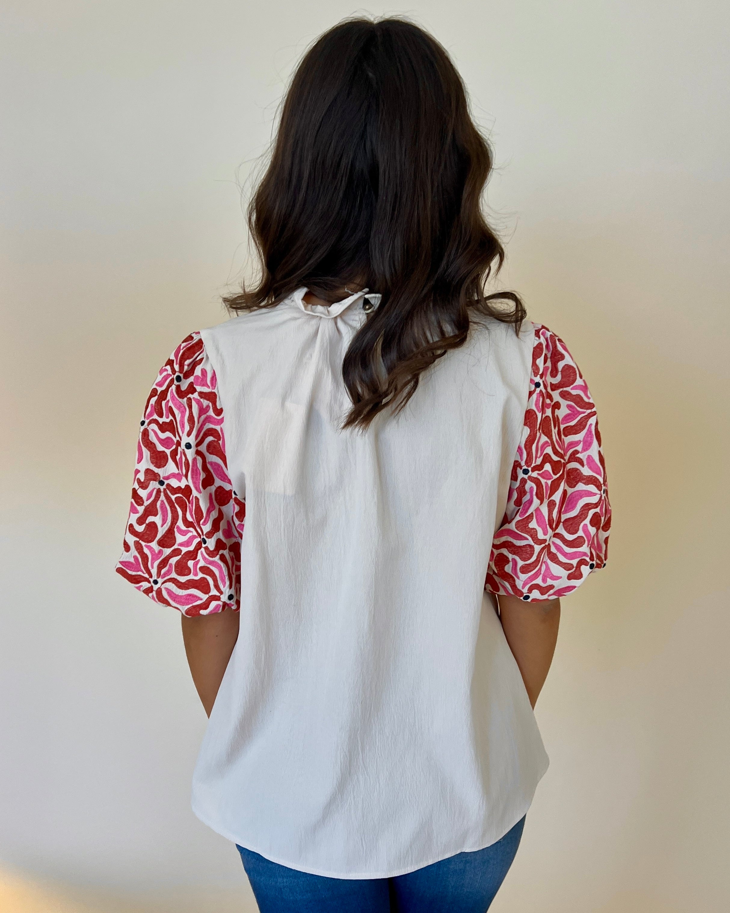 Ever So Posh Natural Embroidered Top-Shop-Womens-Boutique-Clothing