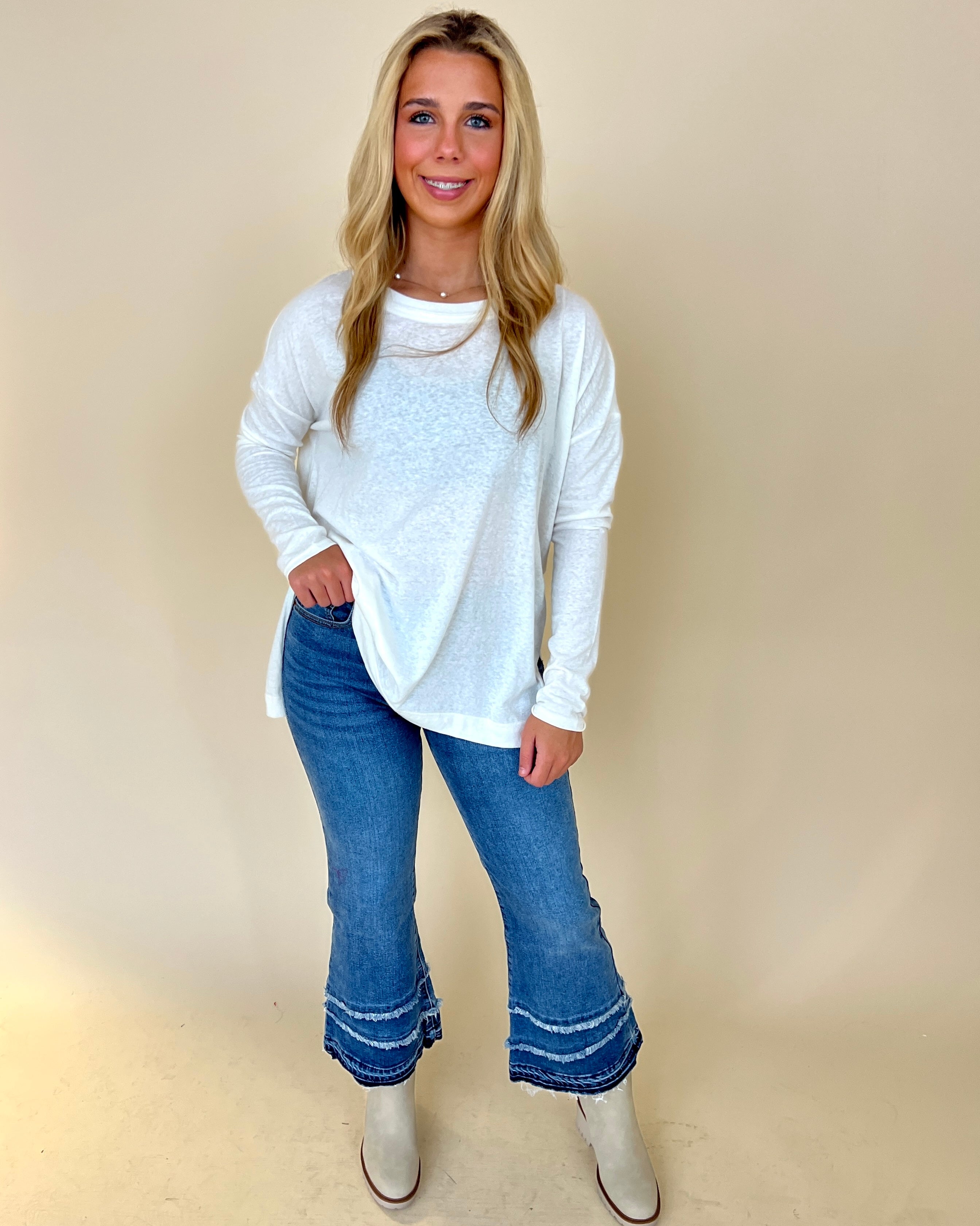 Casually Cute Cream Basic Top-Shop-Womens-Boutique-Clothing