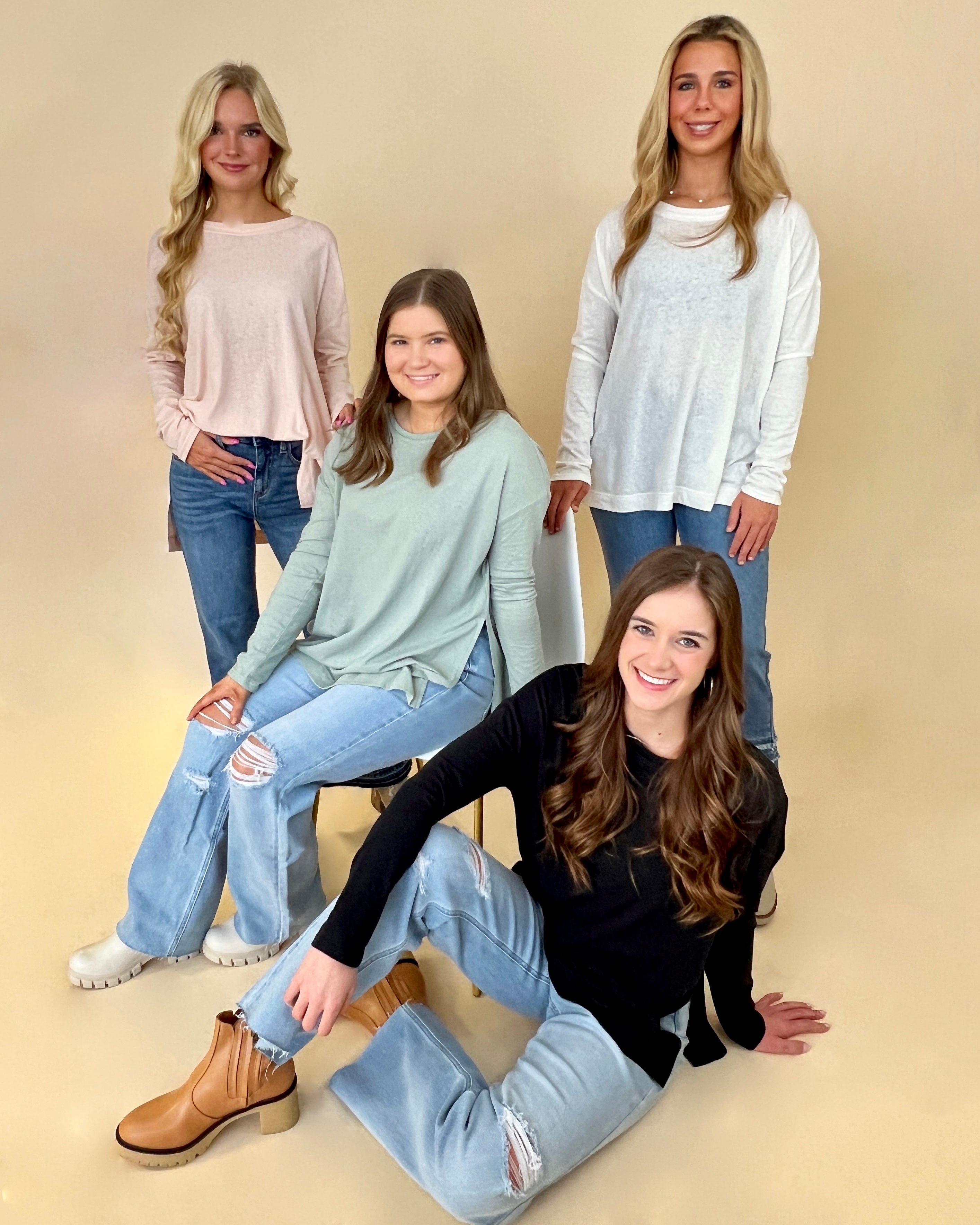 Casually Cute Iceberg Green Basic Top-Shop-Womens-Boutique-Clothing