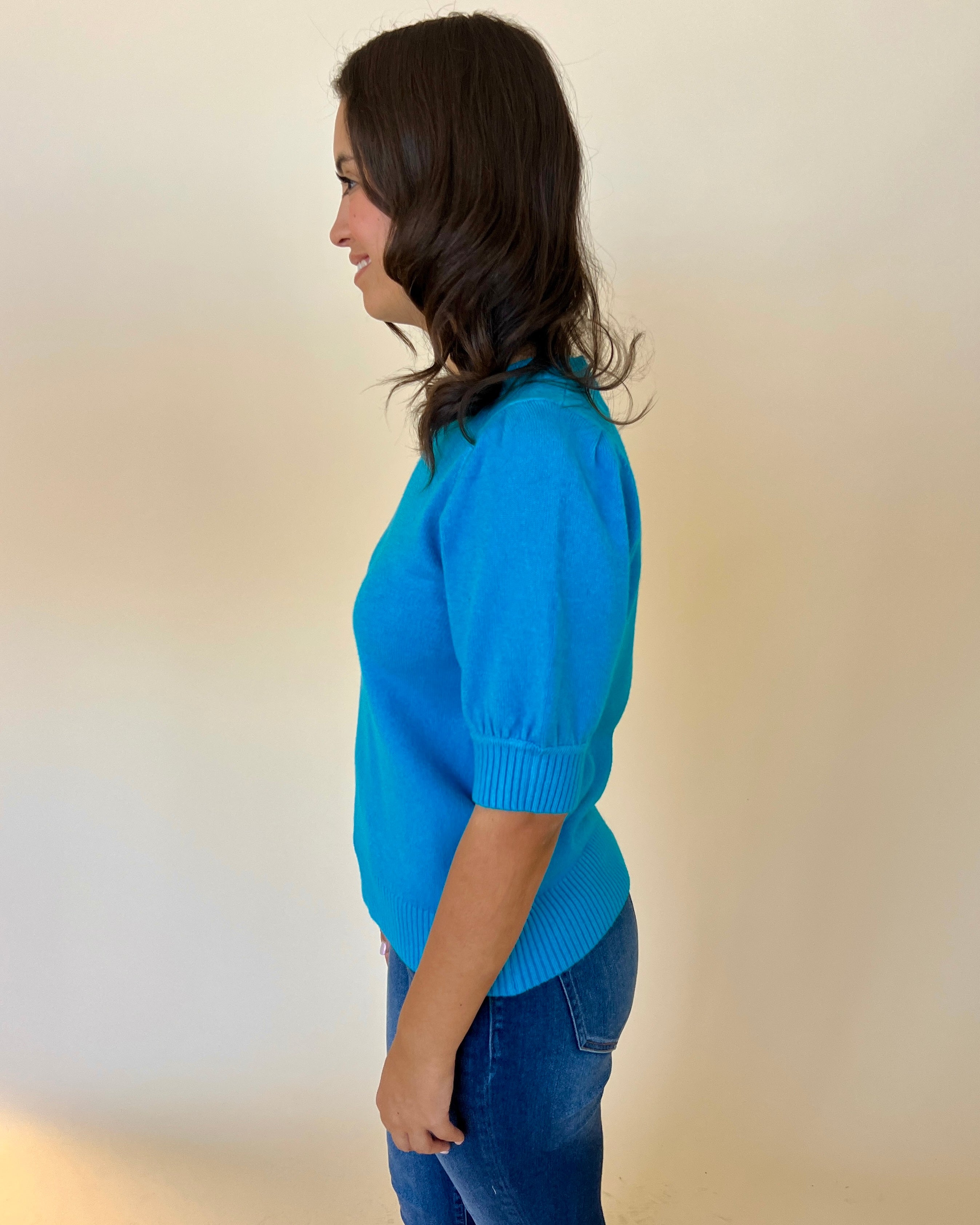 Be Prepared Teal Blue Sweater-Shop-Womens-Boutique-Clothing