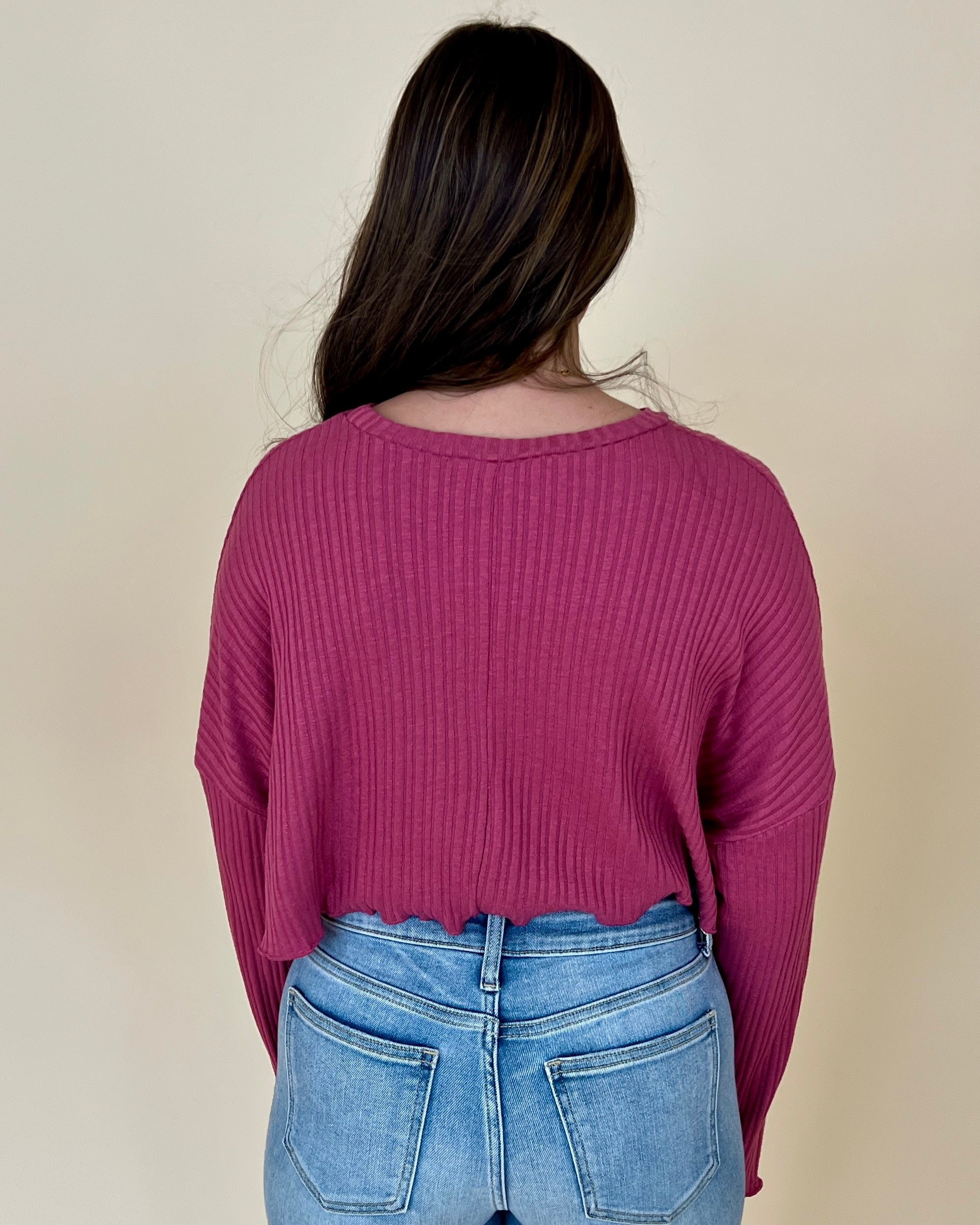 Walk The Walk D Mauve Rib Cropped Top-Shop-Womens-Boutique-Clothing