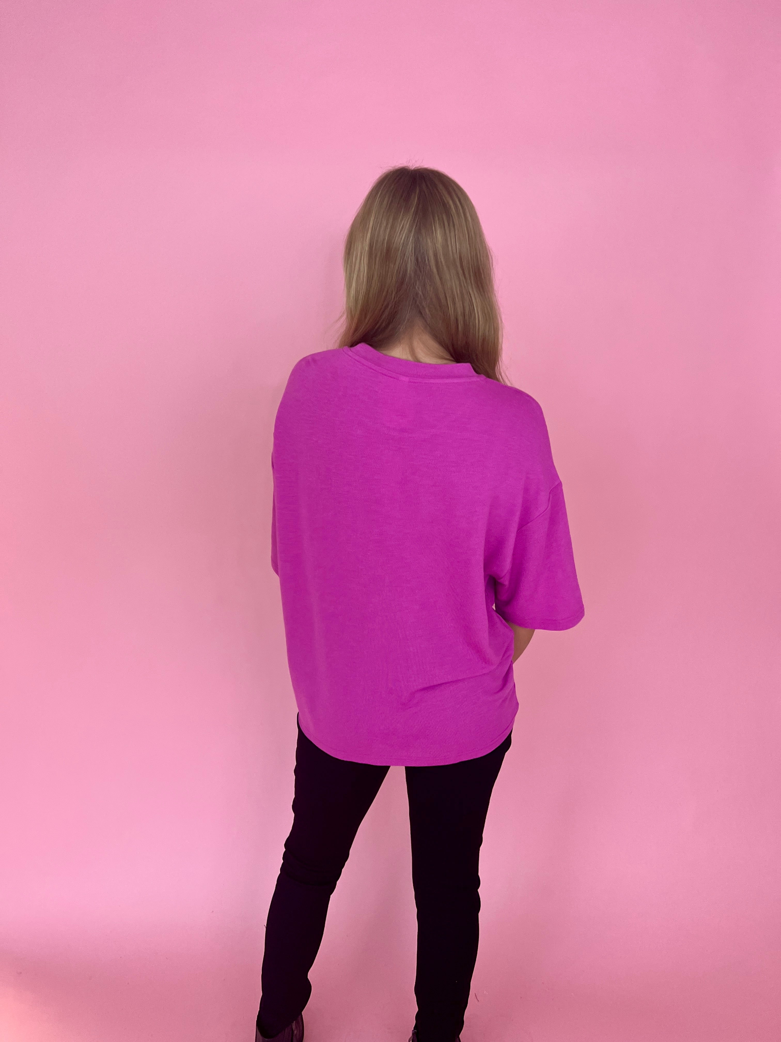 One At A Time Magenta Knit Top-Shop-Womens-Boutique-Clothing