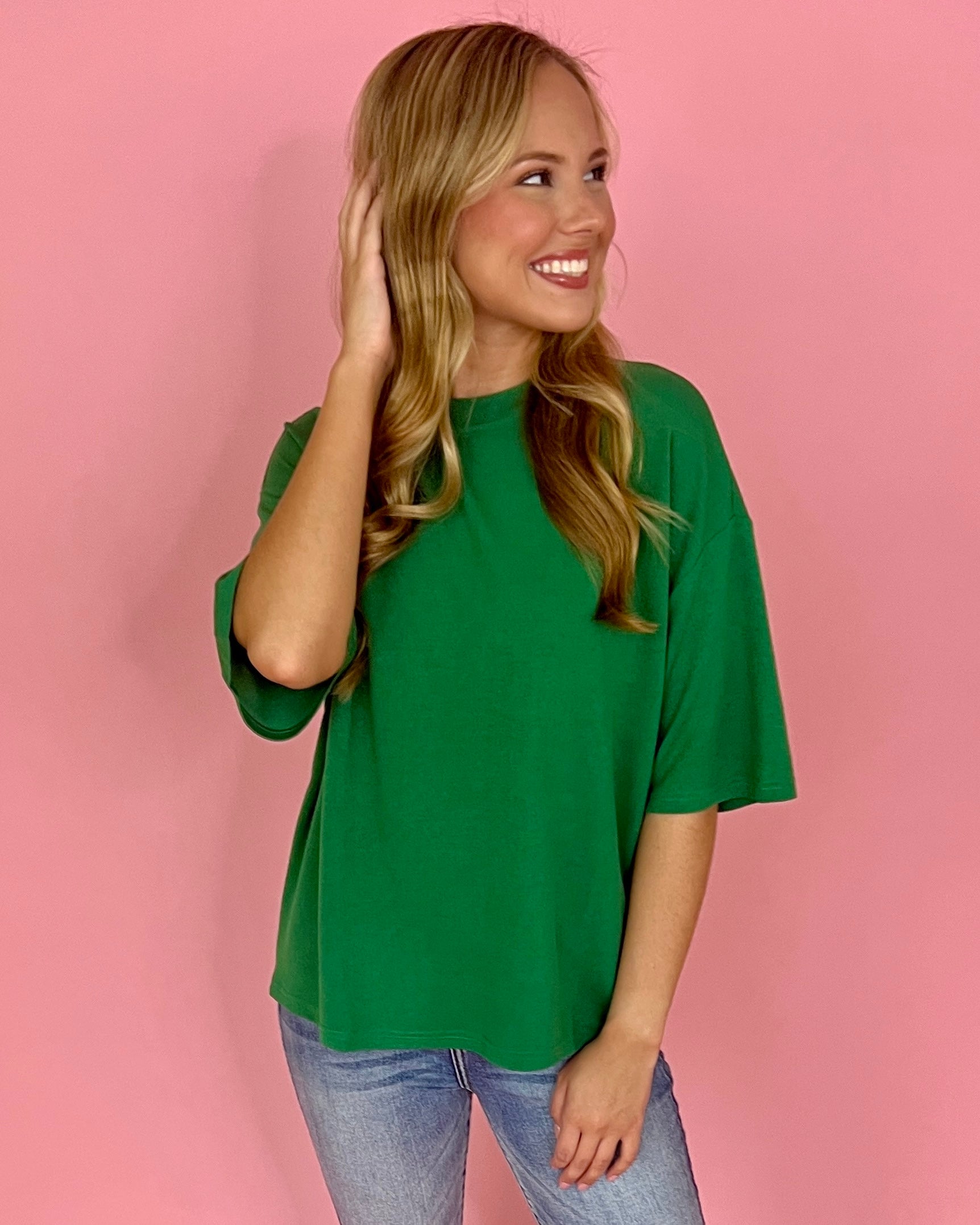 One At A Time Green Knit Top-Shop-Womens-Boutique-Clothing