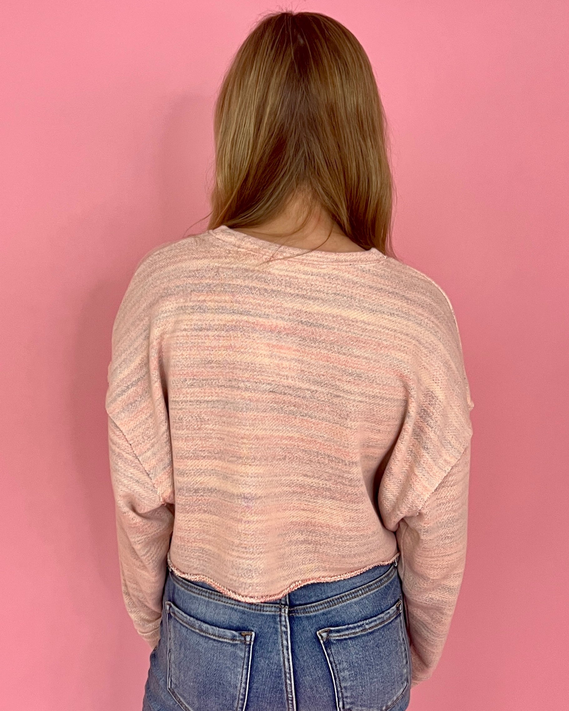With You Forever Blush Heathered Cropped Dolman Top-Shop-Womens-Boutique-Clothing
