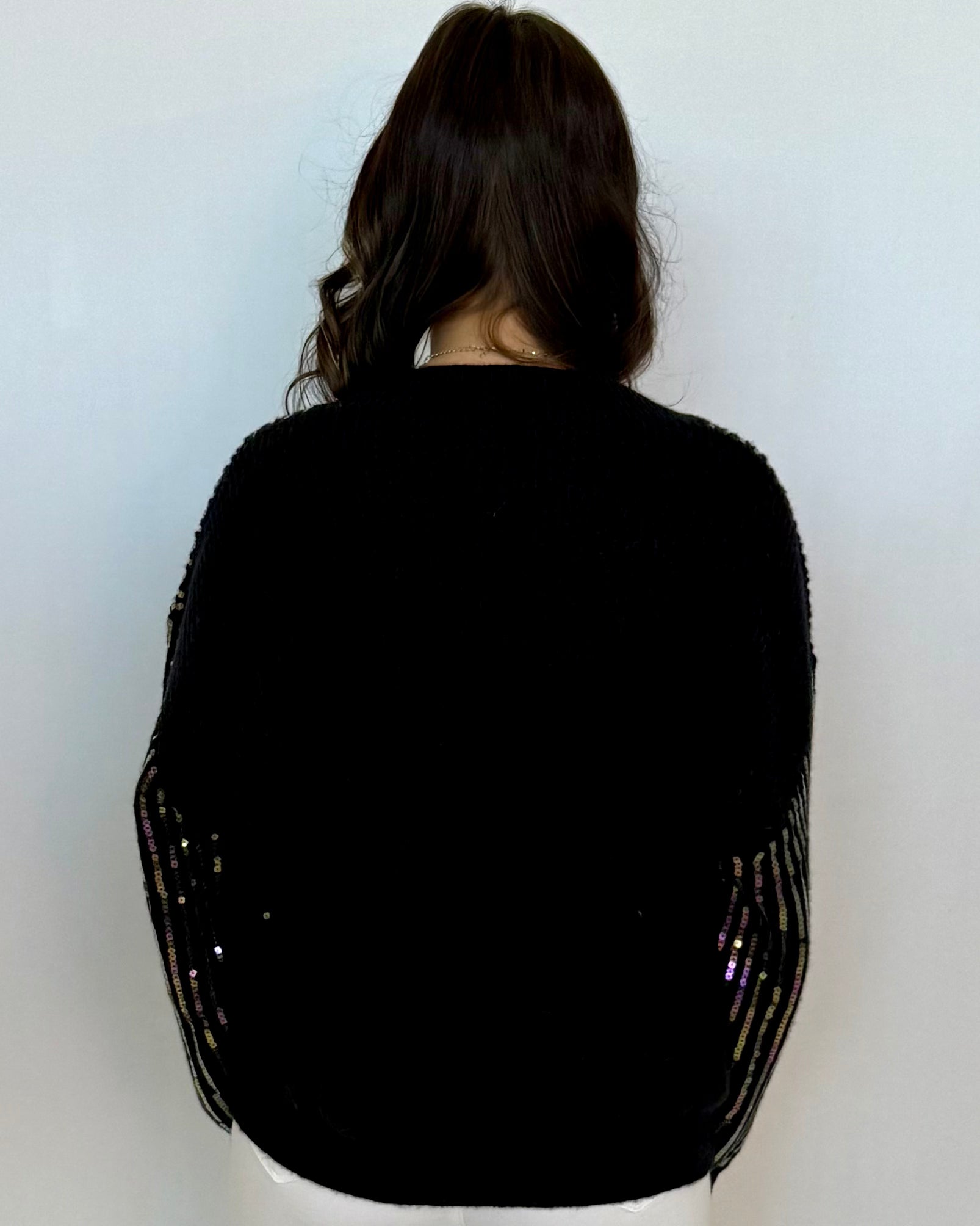 Wander With Me Black Clear Sequin Sweater-Shop-Womens-Boutique-Clothing