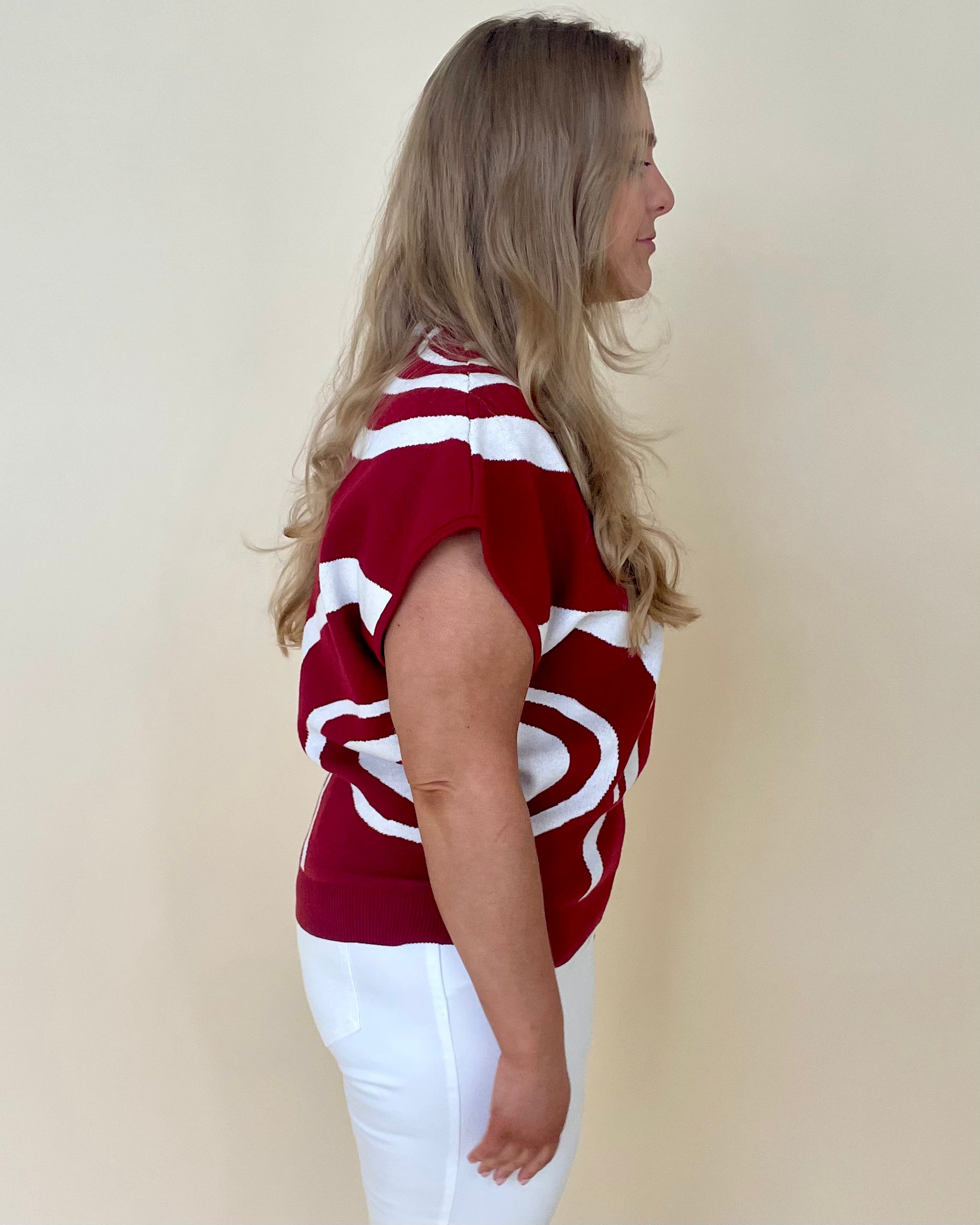 Take It All Merlot Plus Swirl Top-Shop-Womens-Boutique-Clothing