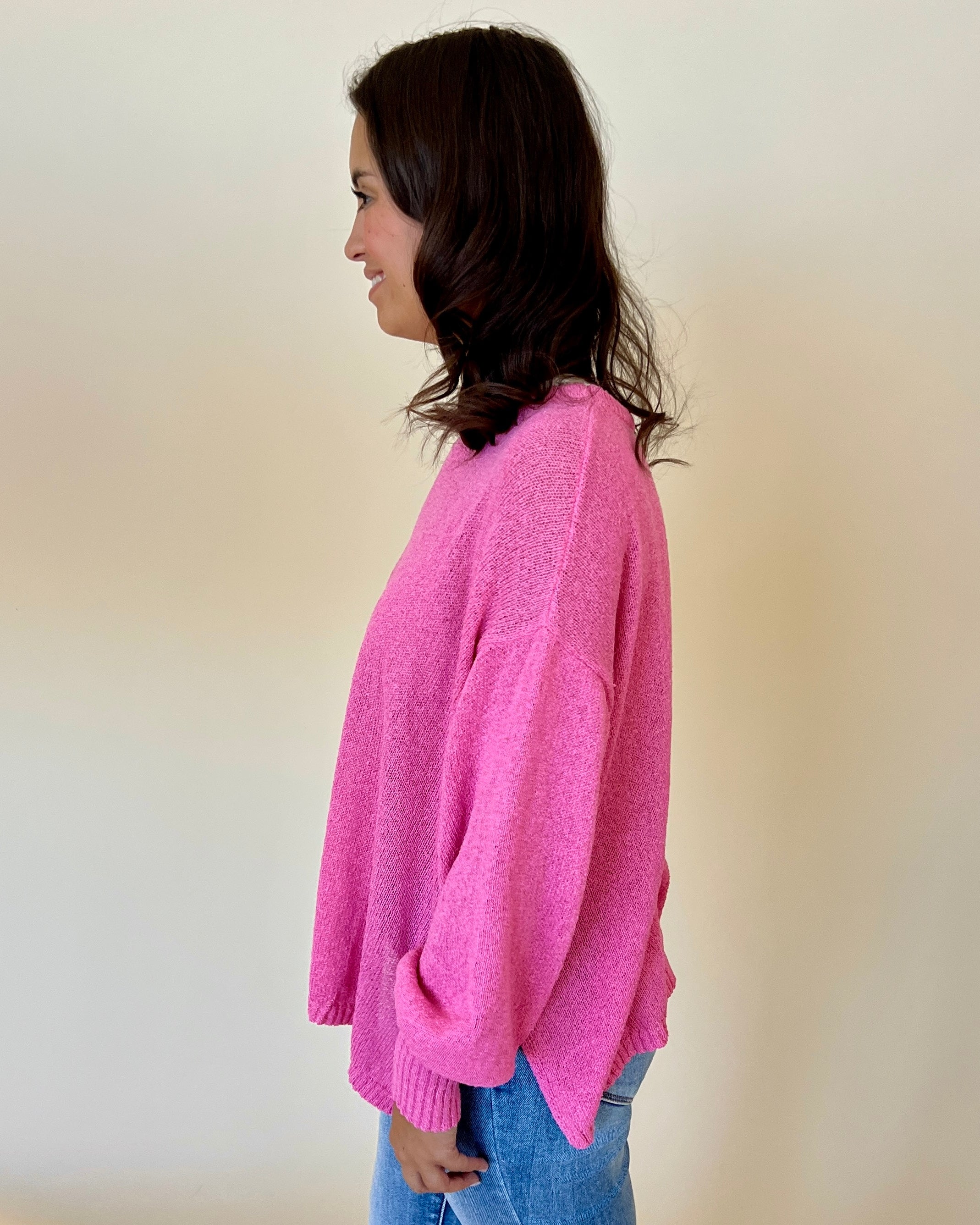 Feeling Confident Malibu Pink Knitted Sweater-Shop-Womens-Boutique-Clothing