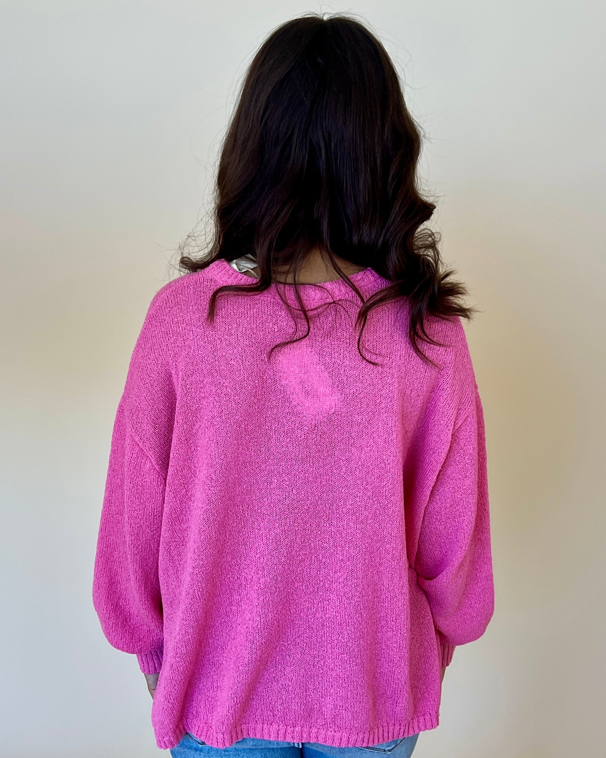 Feeling Confident Malibu Pink Knitted Sweater-Shop-Womens-Boutique-Clothing