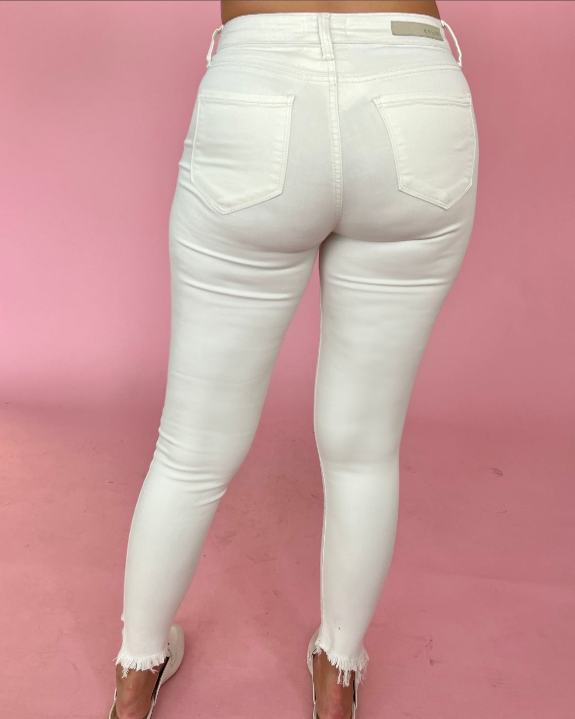 Early On Unbleached Mid Rise Crop Skinny Jeans-Shop-Womens-Boutique-Clothing