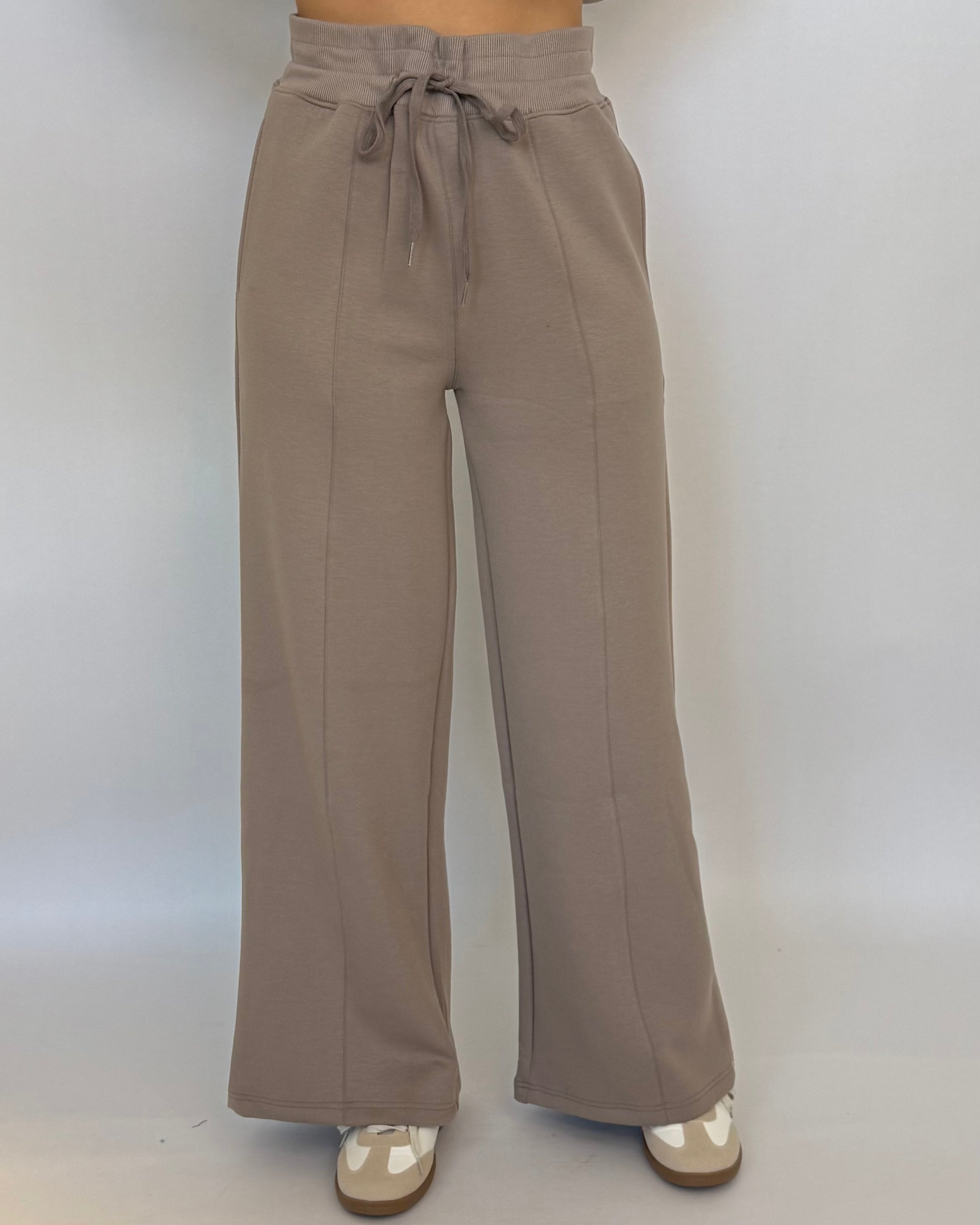 Town Lights Cocoa Scuba Collared Set-Shop-Womens-Boutique-Clothing