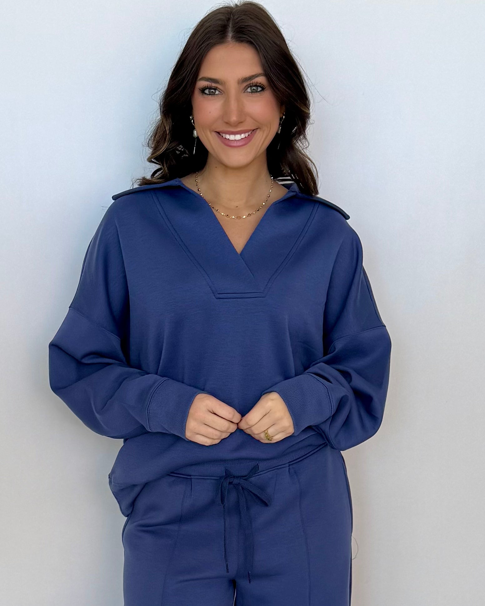 Town Lights Scuba Collared Set-Shop-Womens-Boutique-Clothing