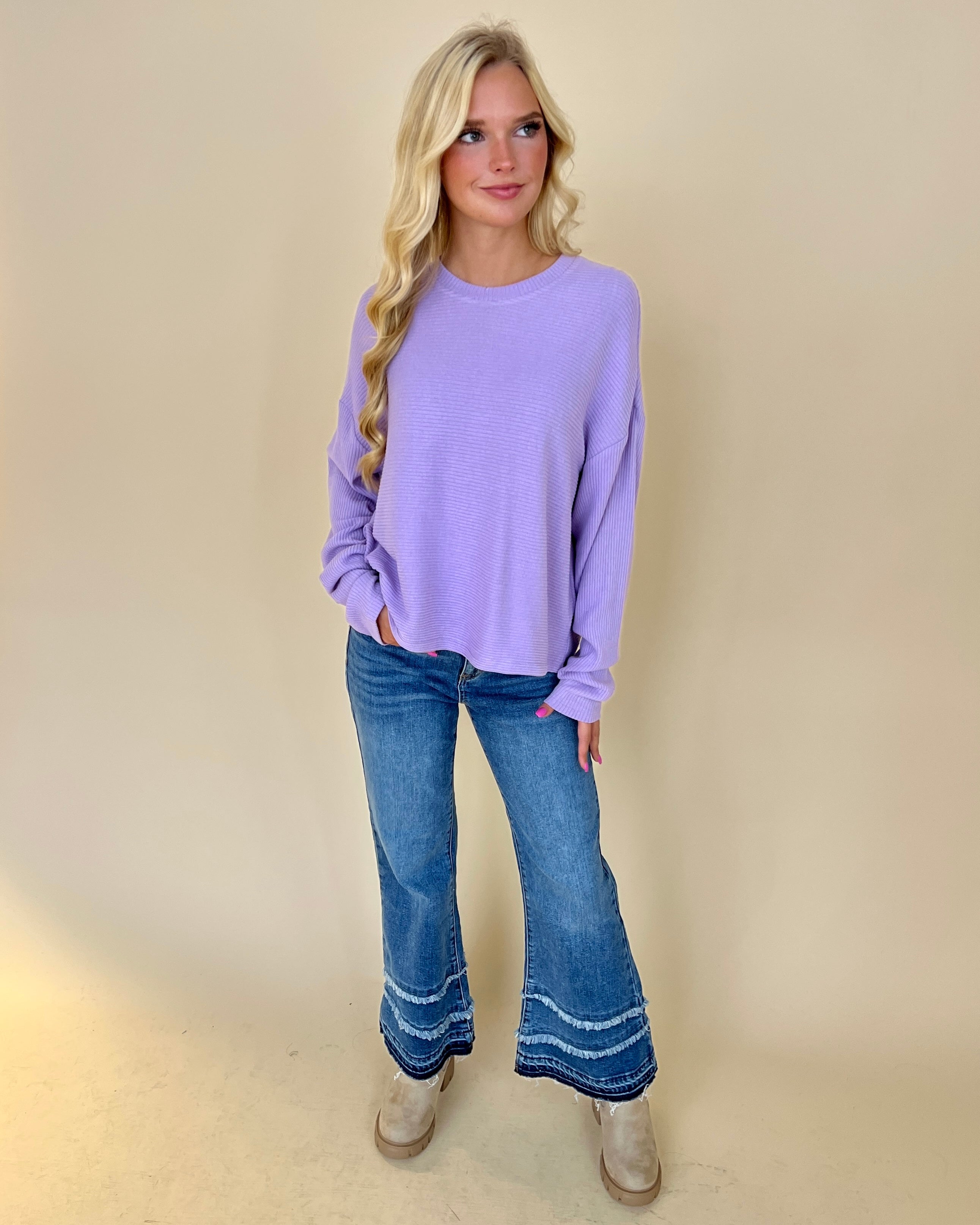 Finally Over Taro Cropped Rib Top-Shop-Womens-Boutique-Clothing