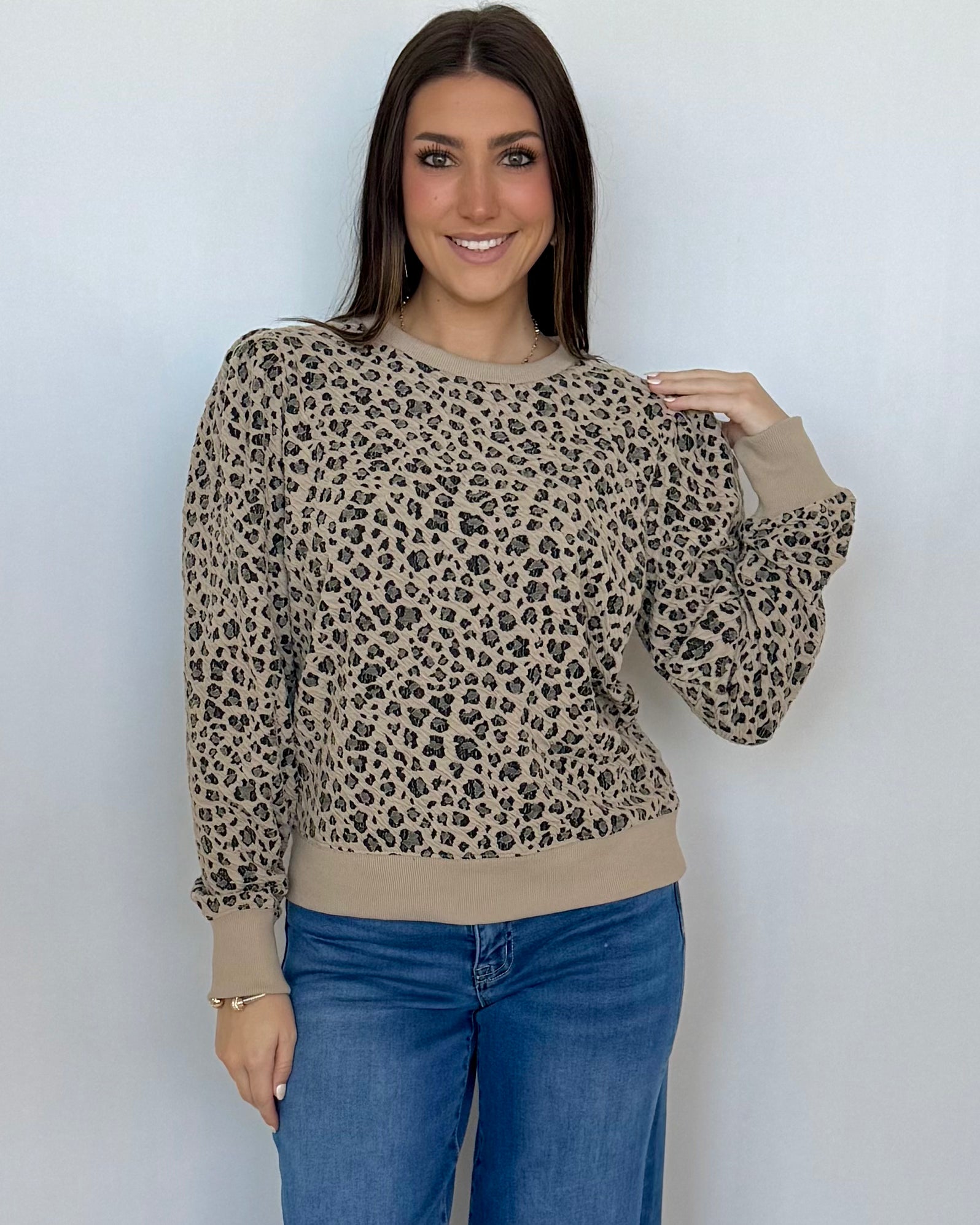 Wild As You Oatmeal Leopard Sweater-Shop-Womens-Boutique-Clothing