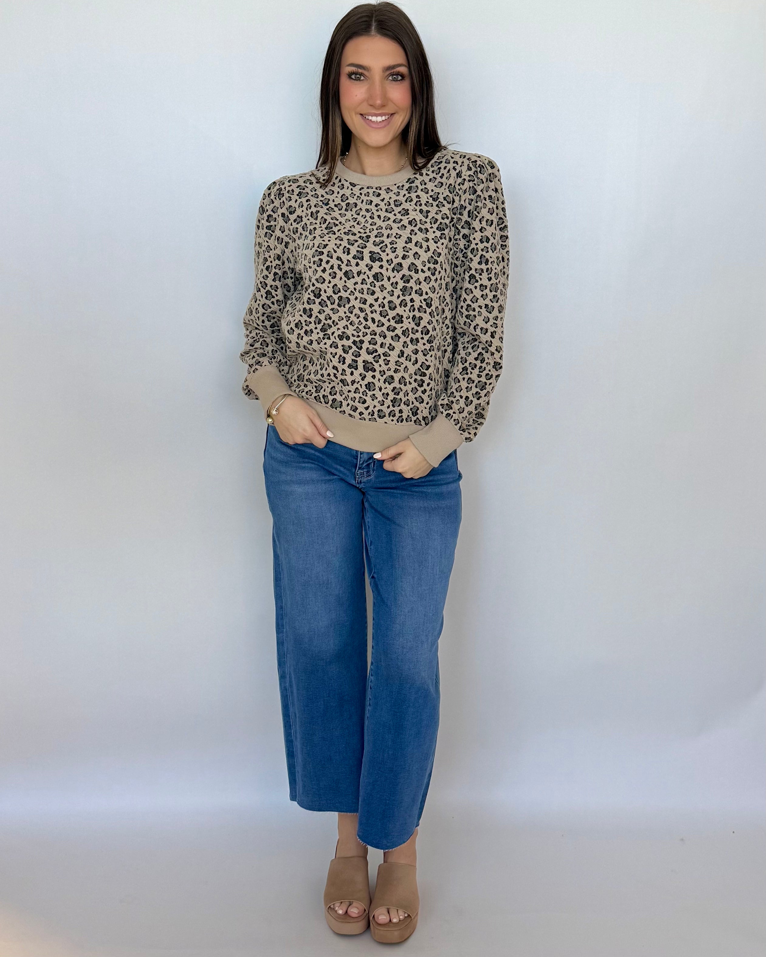 Wild As You Oatmeal Leopard Sweater-Shop-Womens-Boutique-Clothing