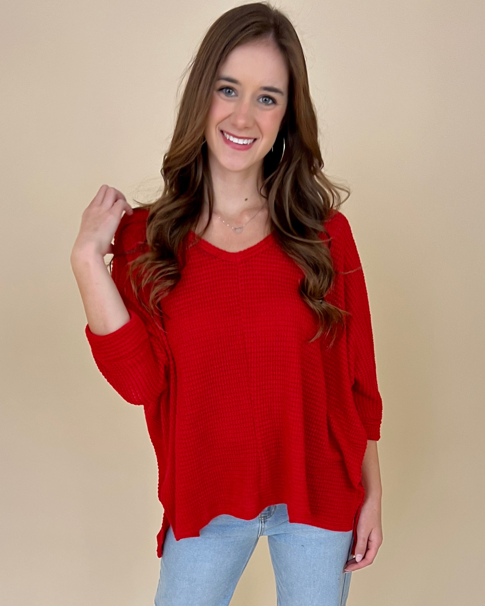 Early Start Ruby 3/4 Sleeve Sweater-Shop-Womens-Boutique-Clothing