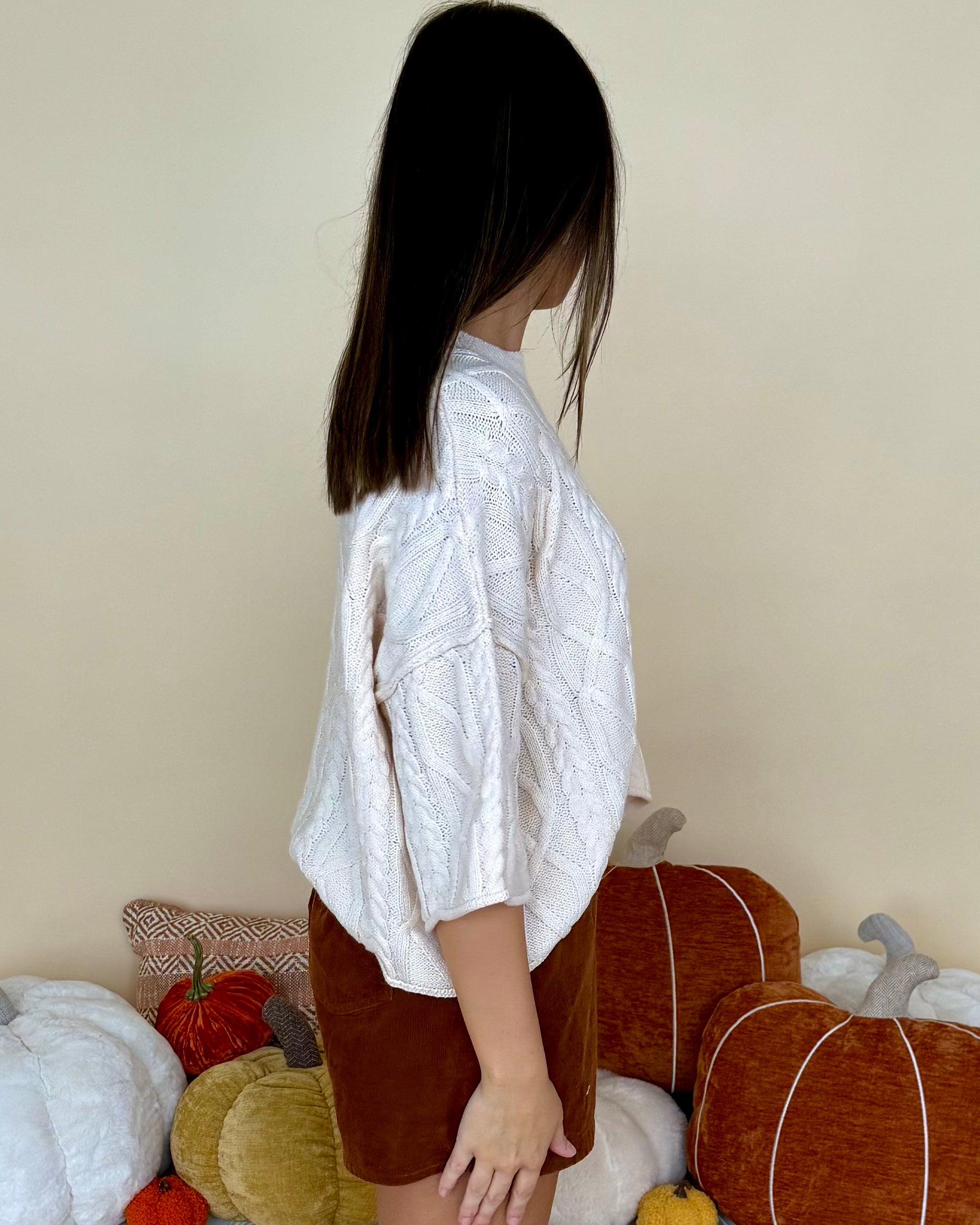 Cherish You Ecru Cable Sweater-Shop-Womens-Boutique-Clothing