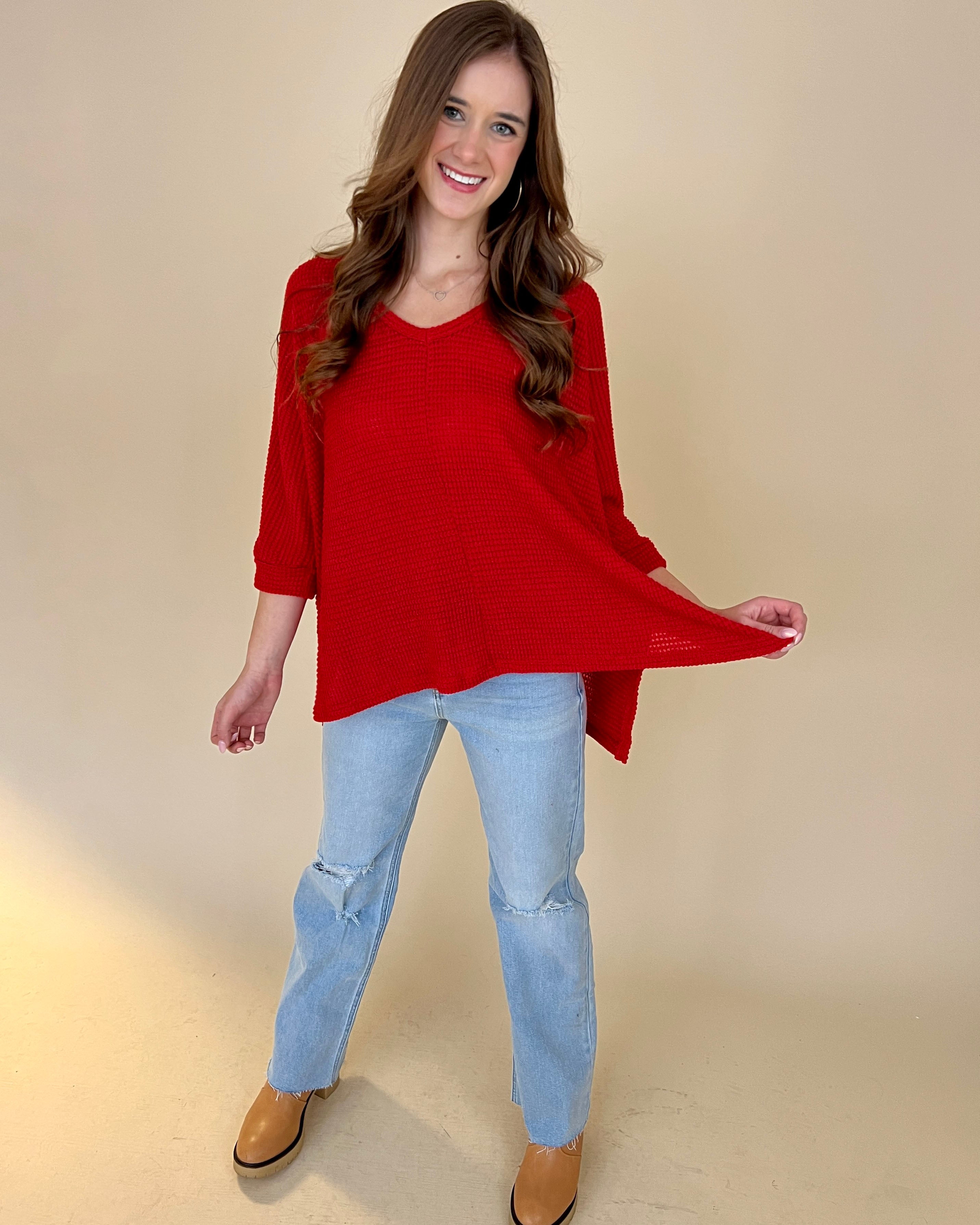 Early Start Ruby 3/4 Sleeve Sweater-Shop-Womens-Boutique-Clothing