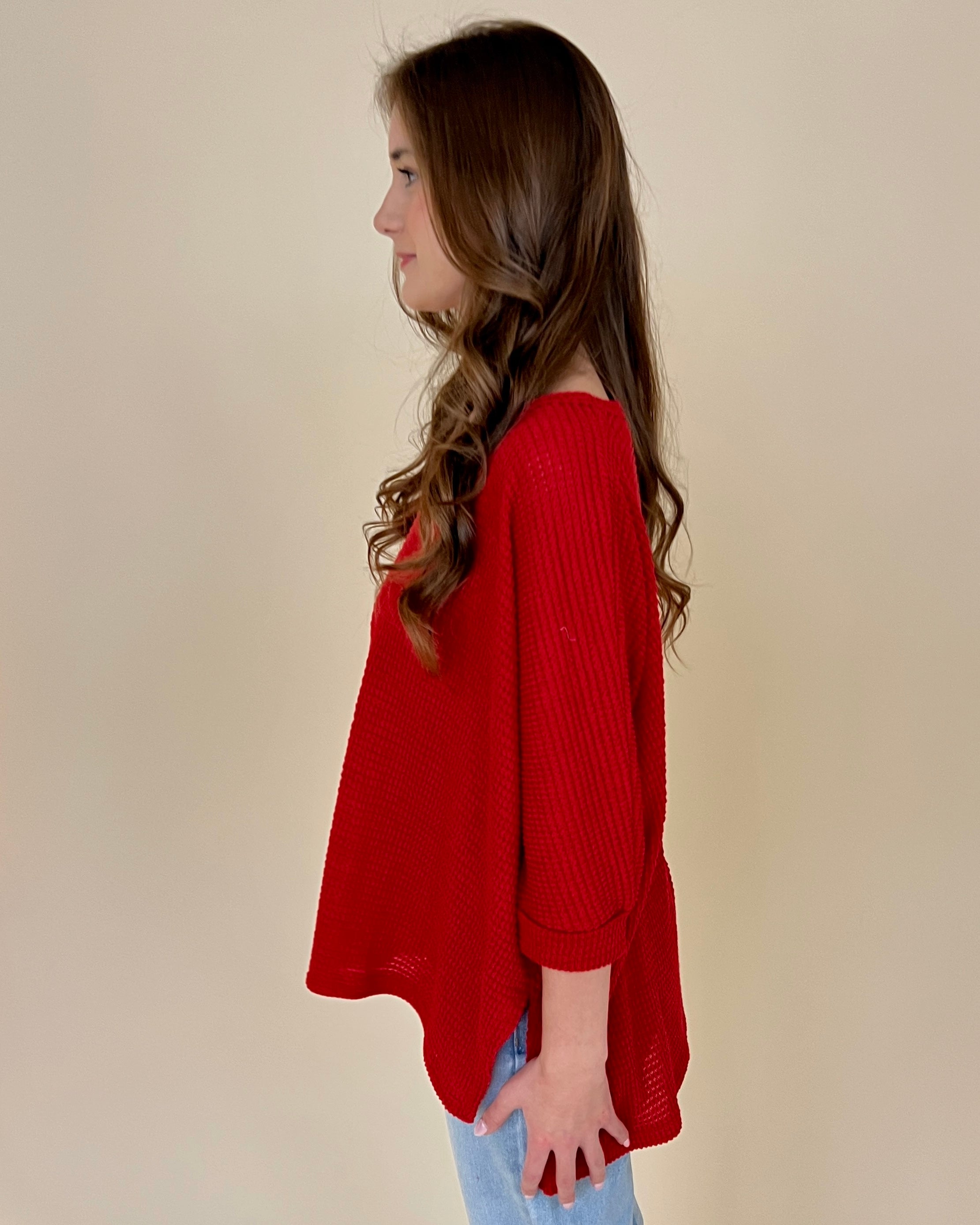 Early Start Ruby 3/4 Sleeve Sweater-Shop-Womens-Boutique-Clothing