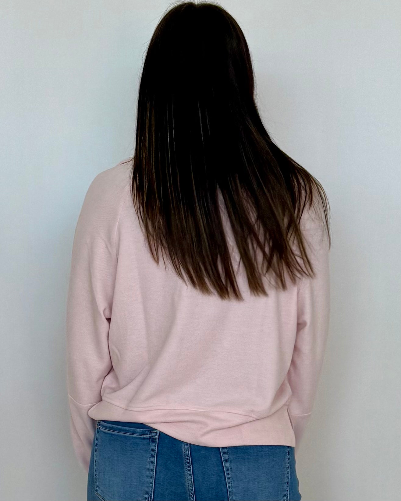 Kindly Yours Soft Pink Half Zip Sweatshirt-Shop-Womens-Boutique-Clothing