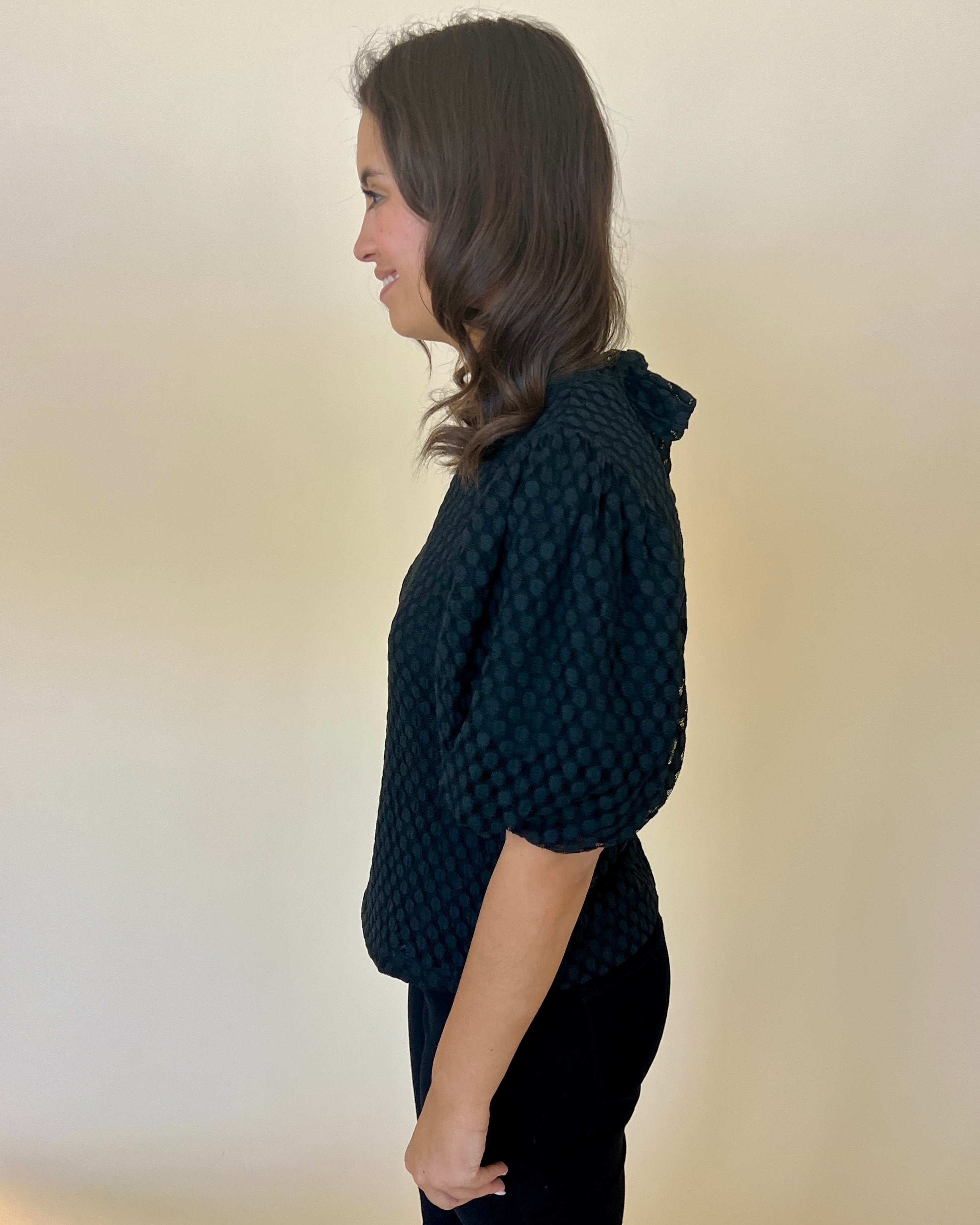 A Step Ahead Black Lace Top-Shop-Womens-Boutique-Clothing