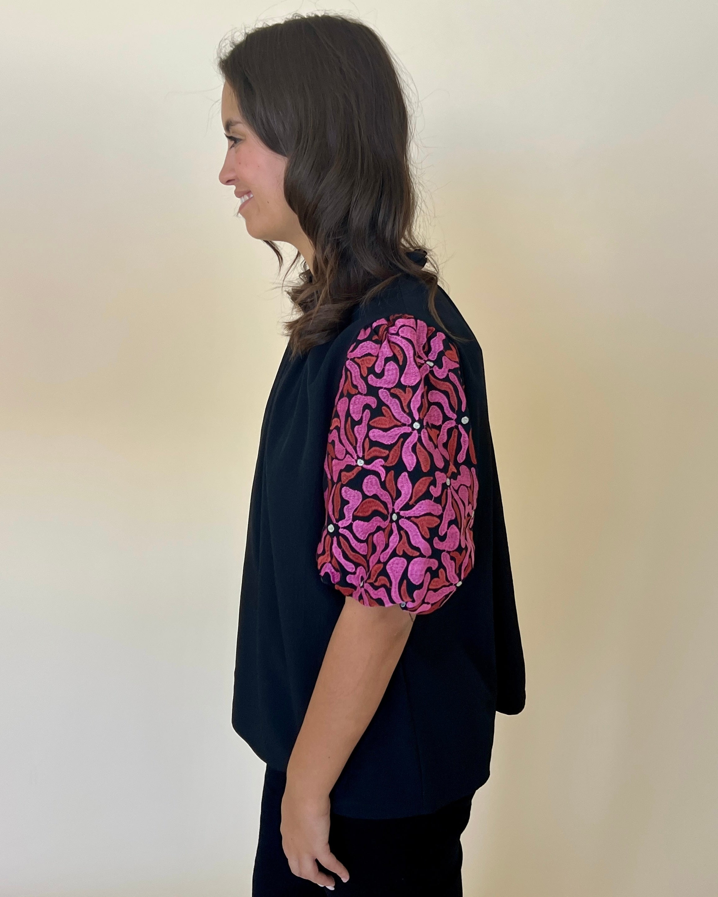 Ever So Posh Black Embroidered Top-Shop-Womens-Boutique-Clothing