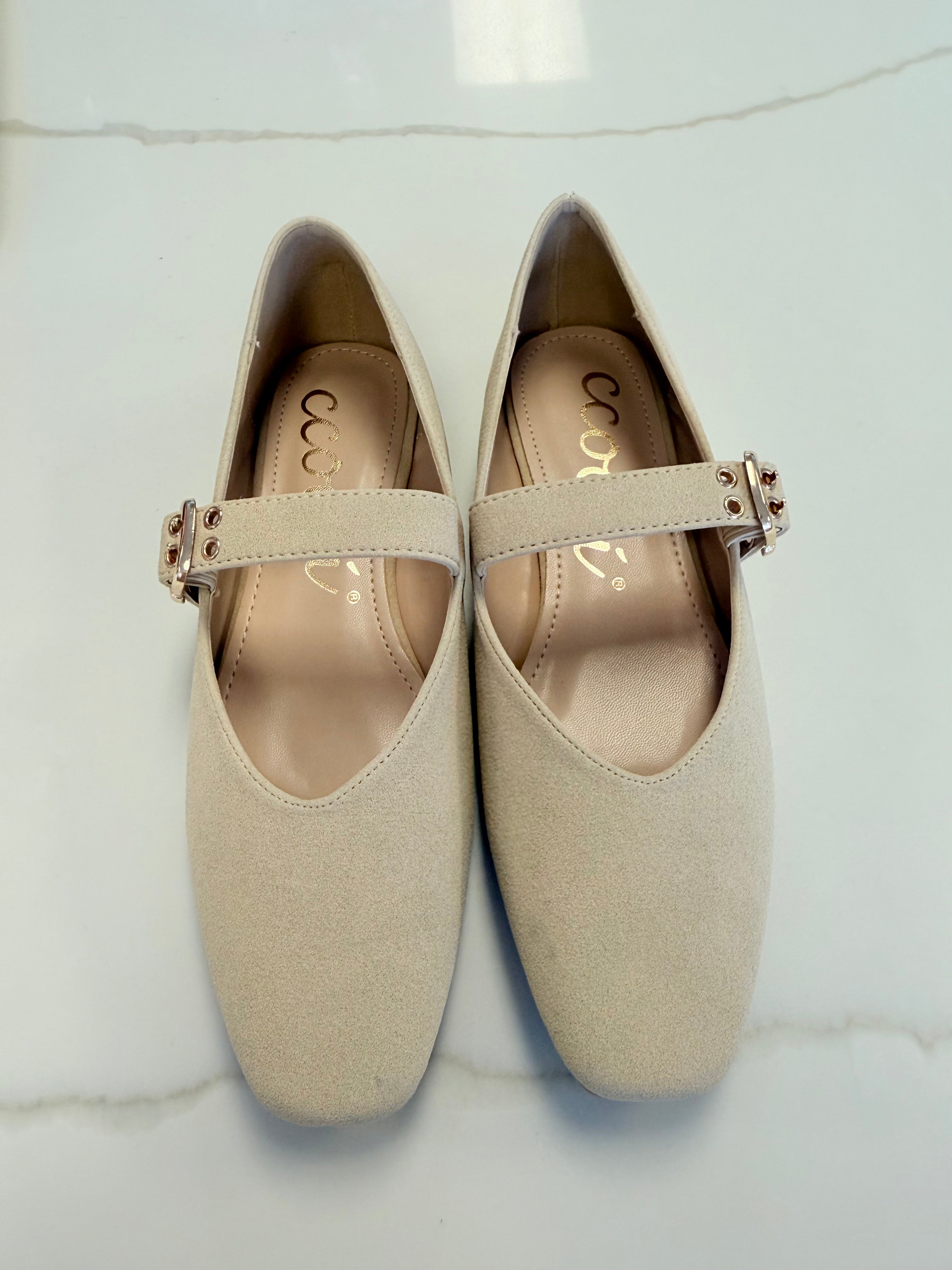 Eliana Oatmeal Strap Mary Jane Flat-Shop-Womens-Boutique-Clothing