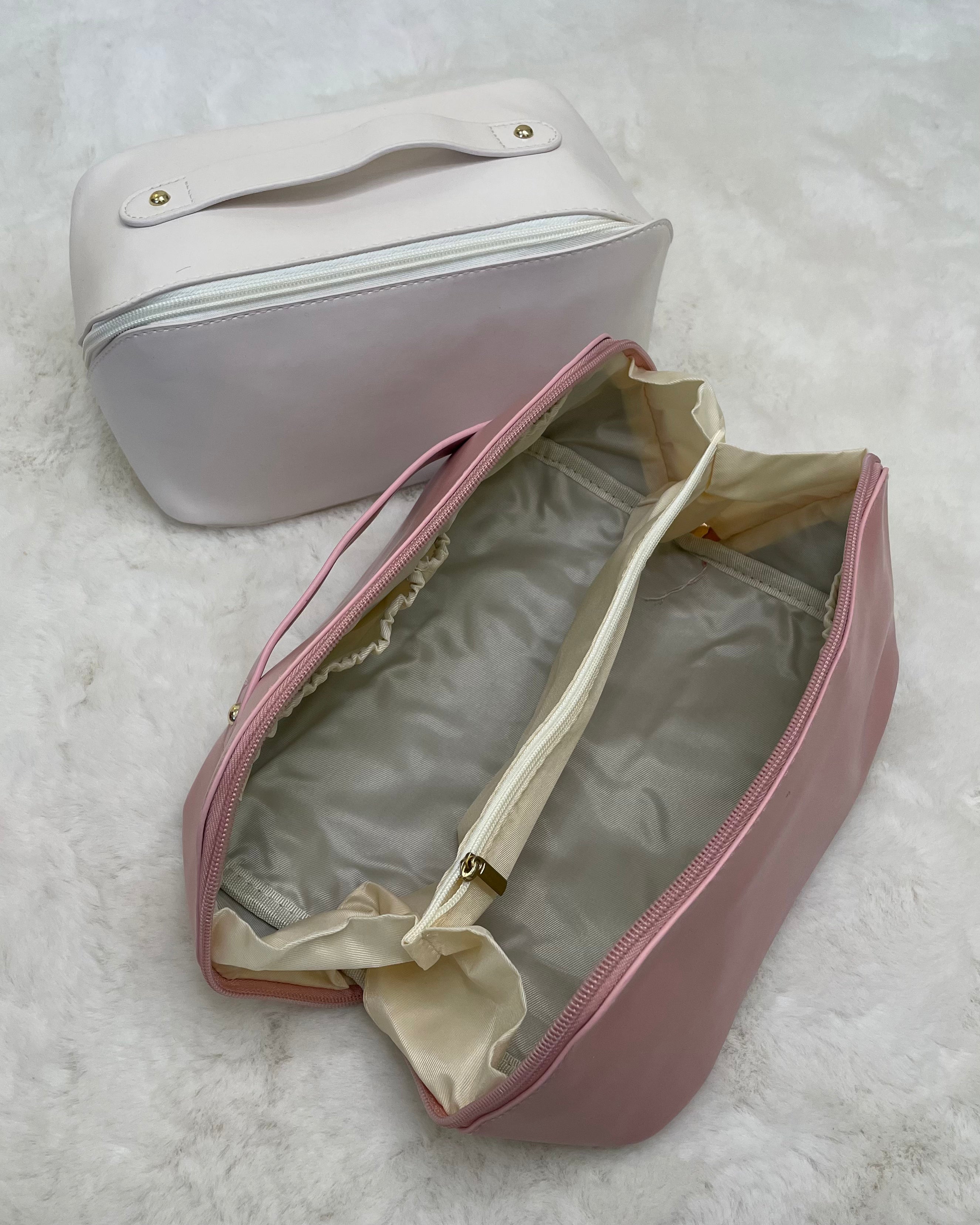 One More Pink Faux Leather Makeup Bag-Shop-Womens-Boutique-Clothing