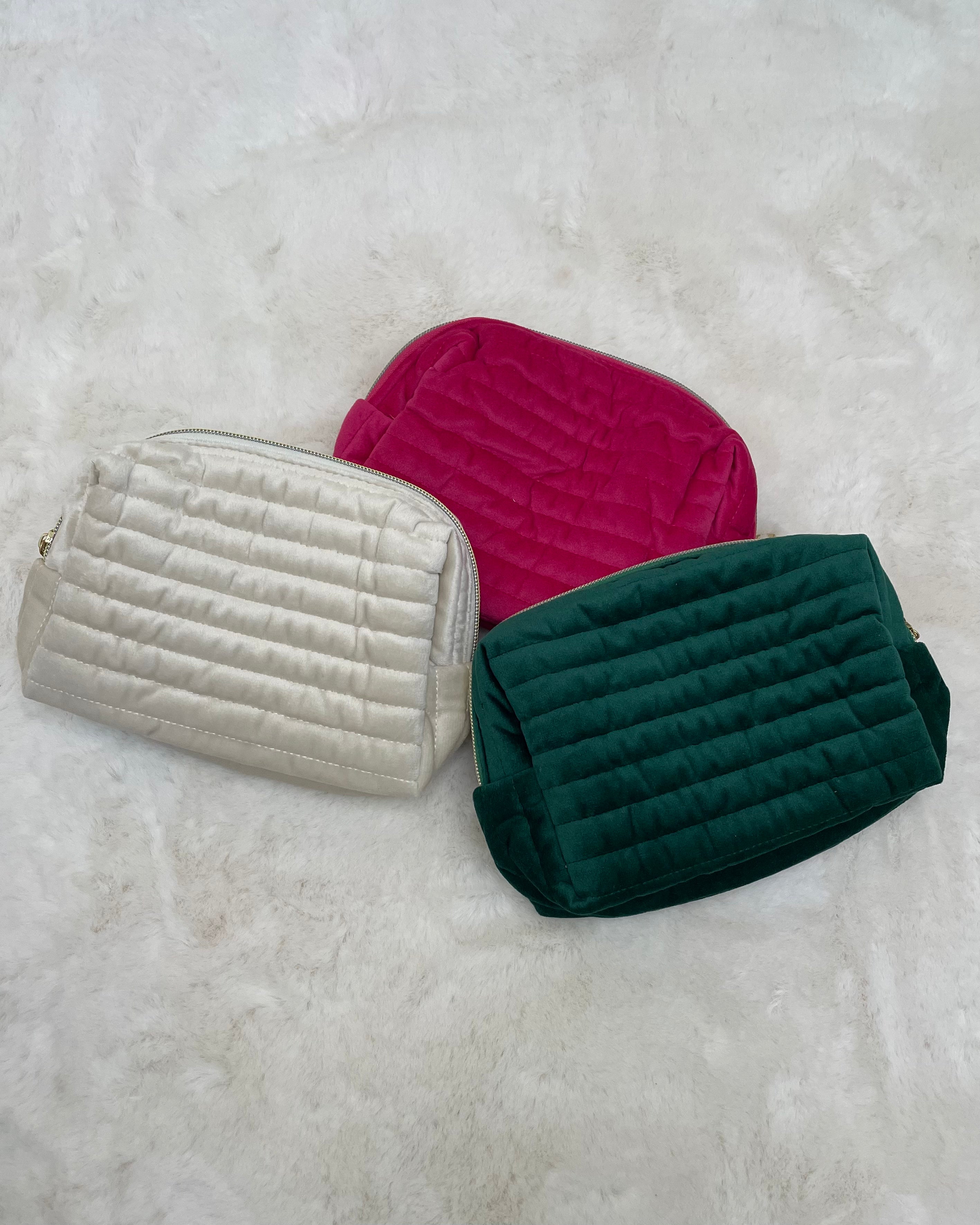 Adventurous Hot Pink Quilted Travel Pouch-Shop-Womens-Boutique-Clothing