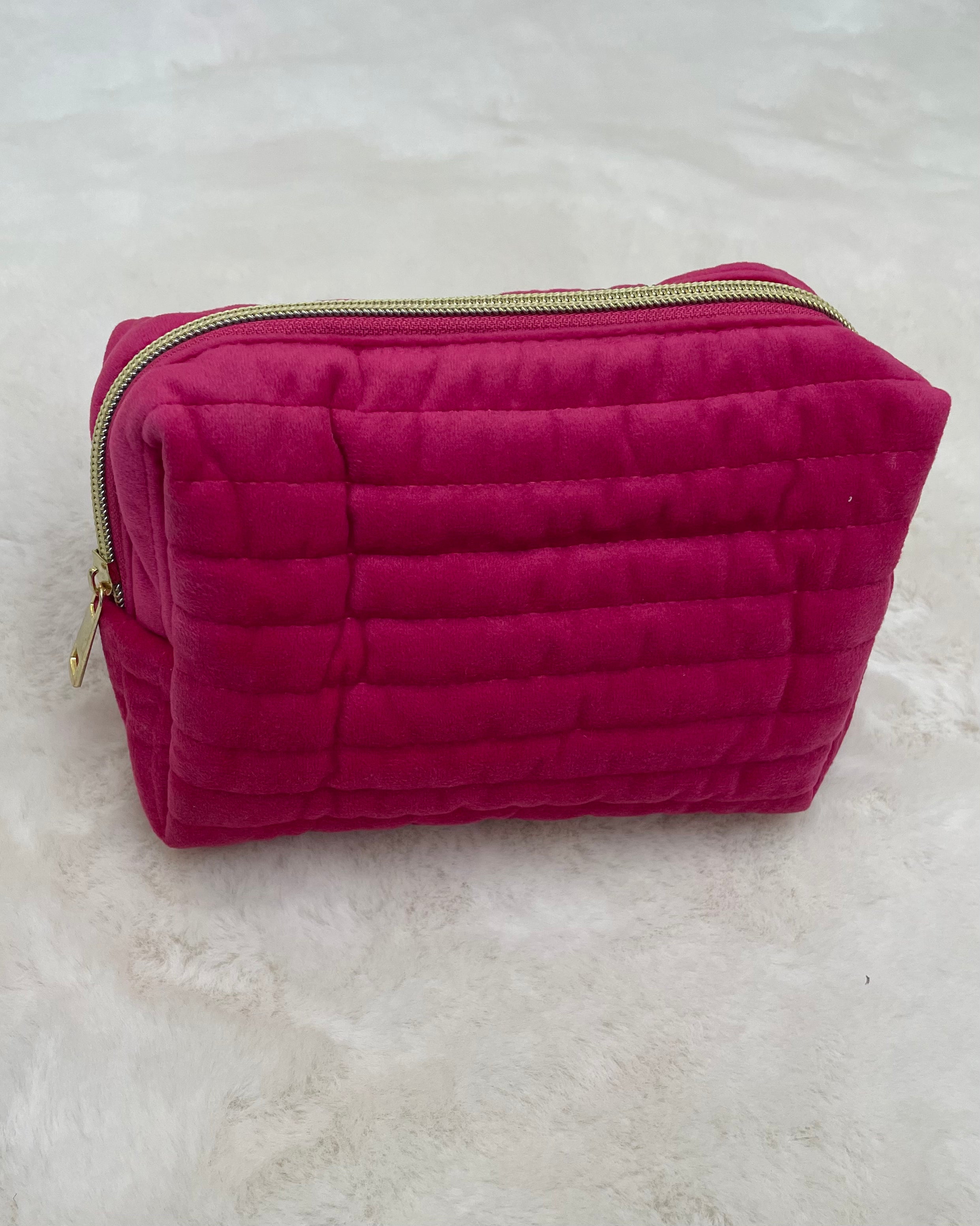 Adventurous Hot Pink Quilted Travel Pouch-Shop-Womens-Boutique-Clothing