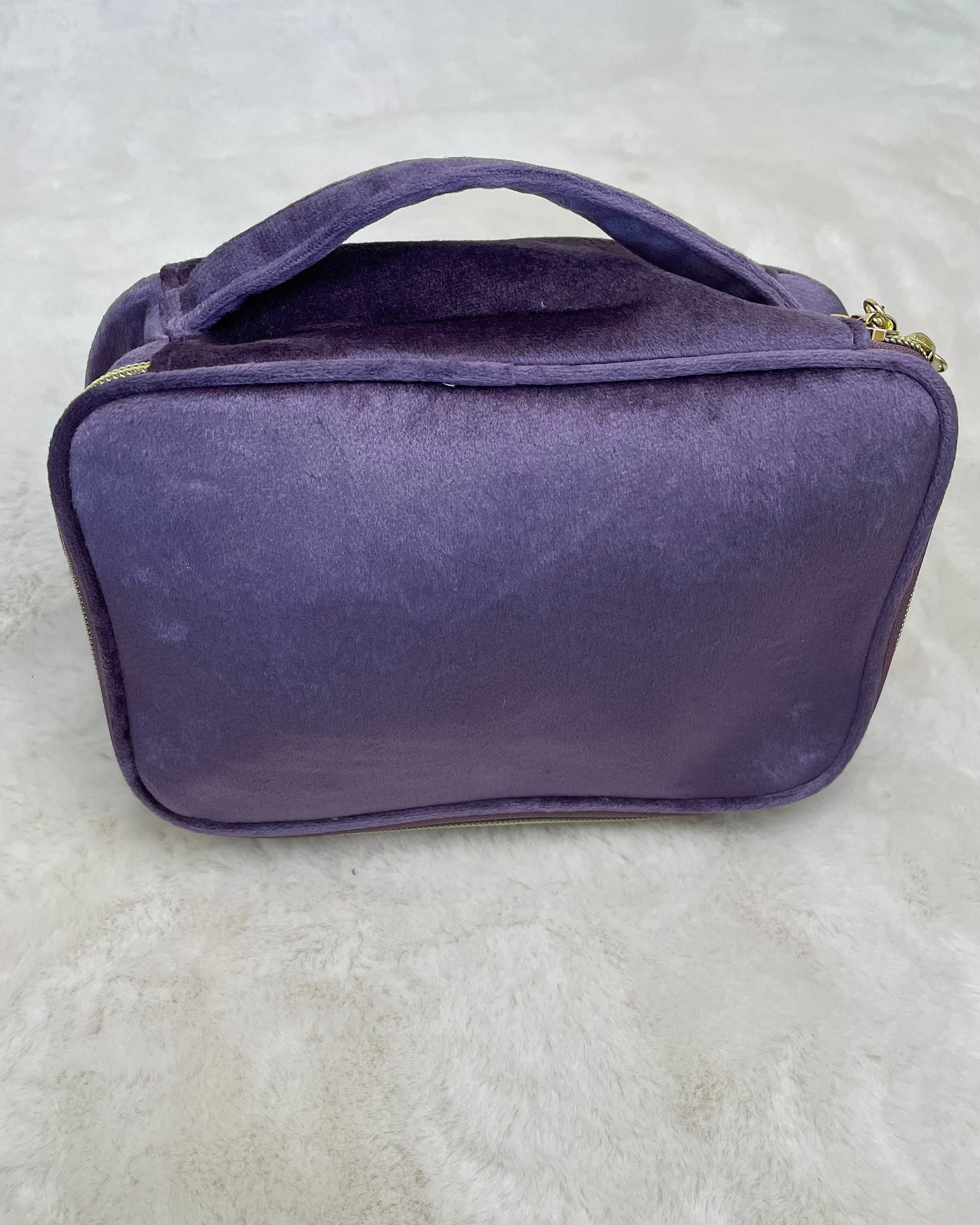Sent Packing Lilac Velvet Toiletry Travel Case-Regular-Shop-Womens-Boutique-Clothing