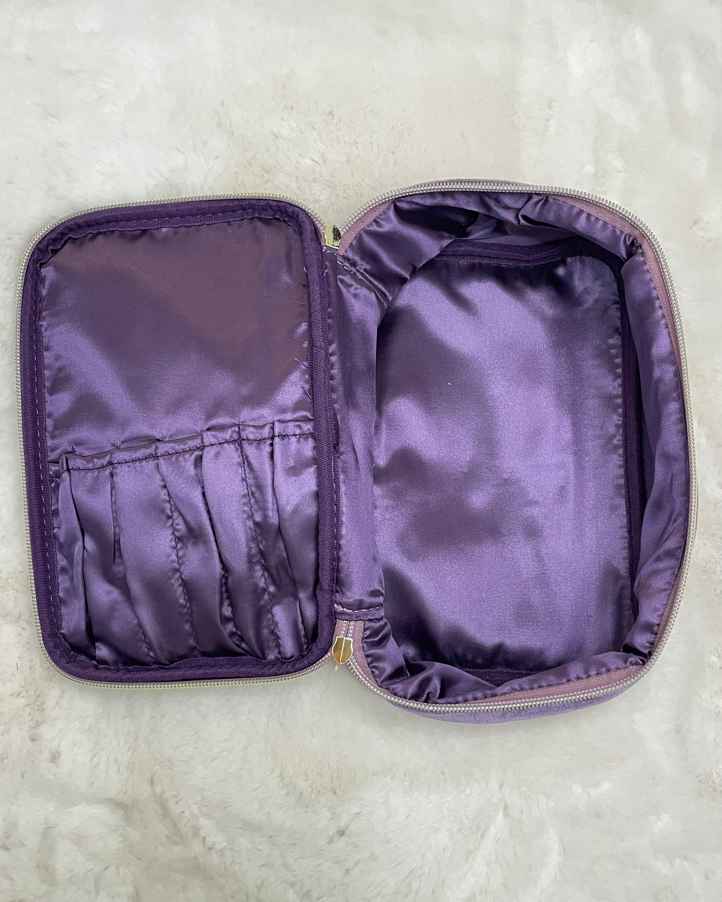 Sent Packing Lilac Velvet Toiletry Travel Case-Regular-Shop-Womens-Boutique-Clothing