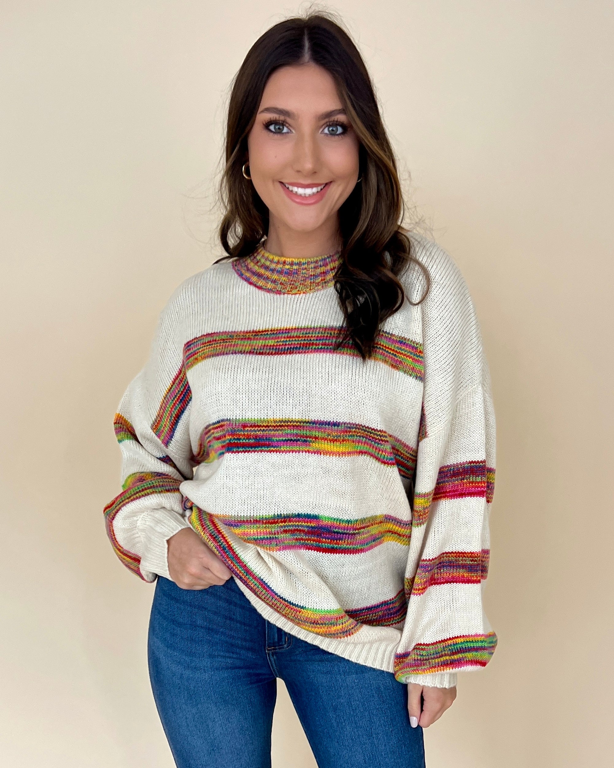 I'll Be Yours Ivory Knit Sweater-Shop-Womens-Boutique-Clothing
