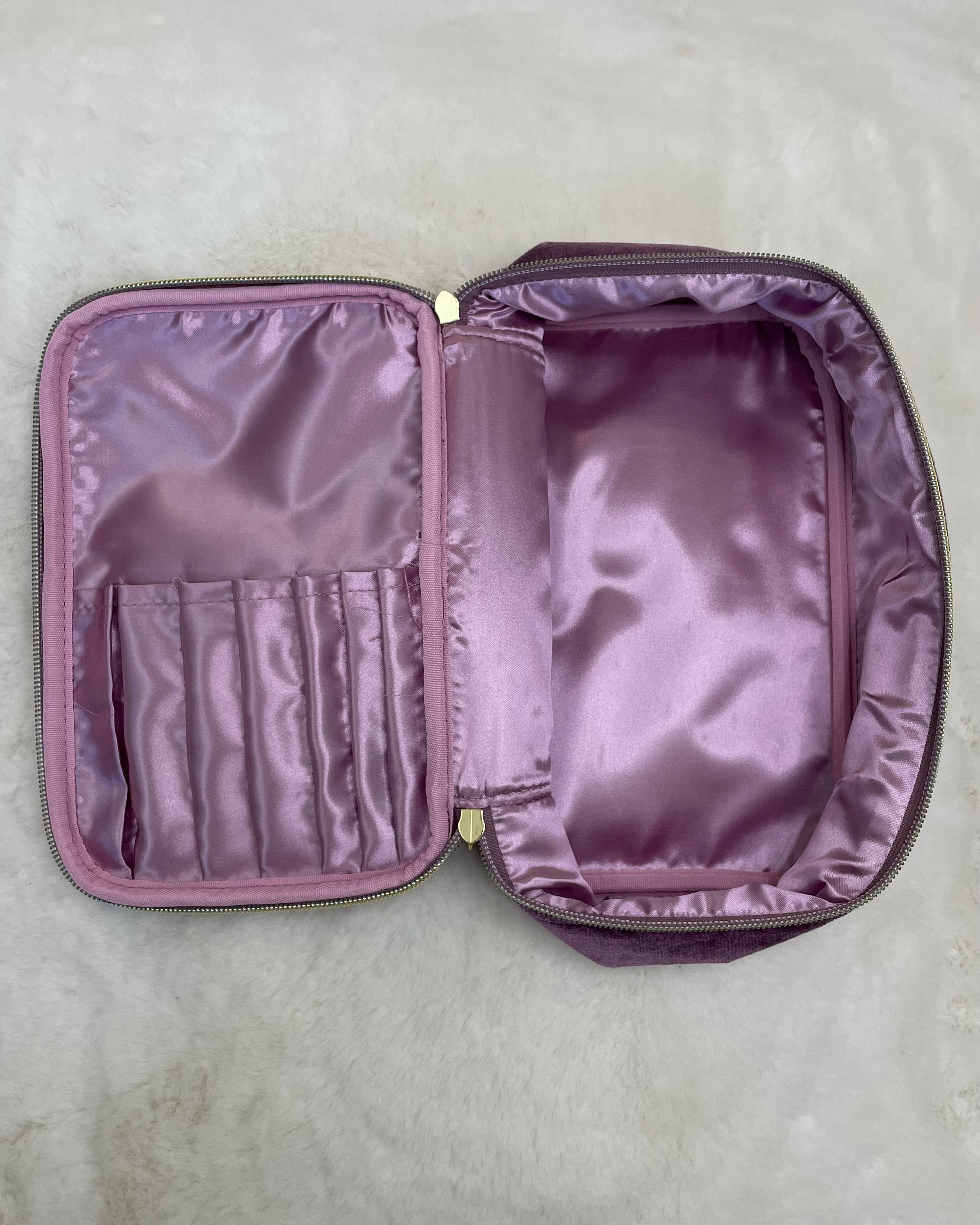 Sent Packing Purple Velvet Toiletry Travel Case-Regular-Shop-Womens-Boutique-Clothing