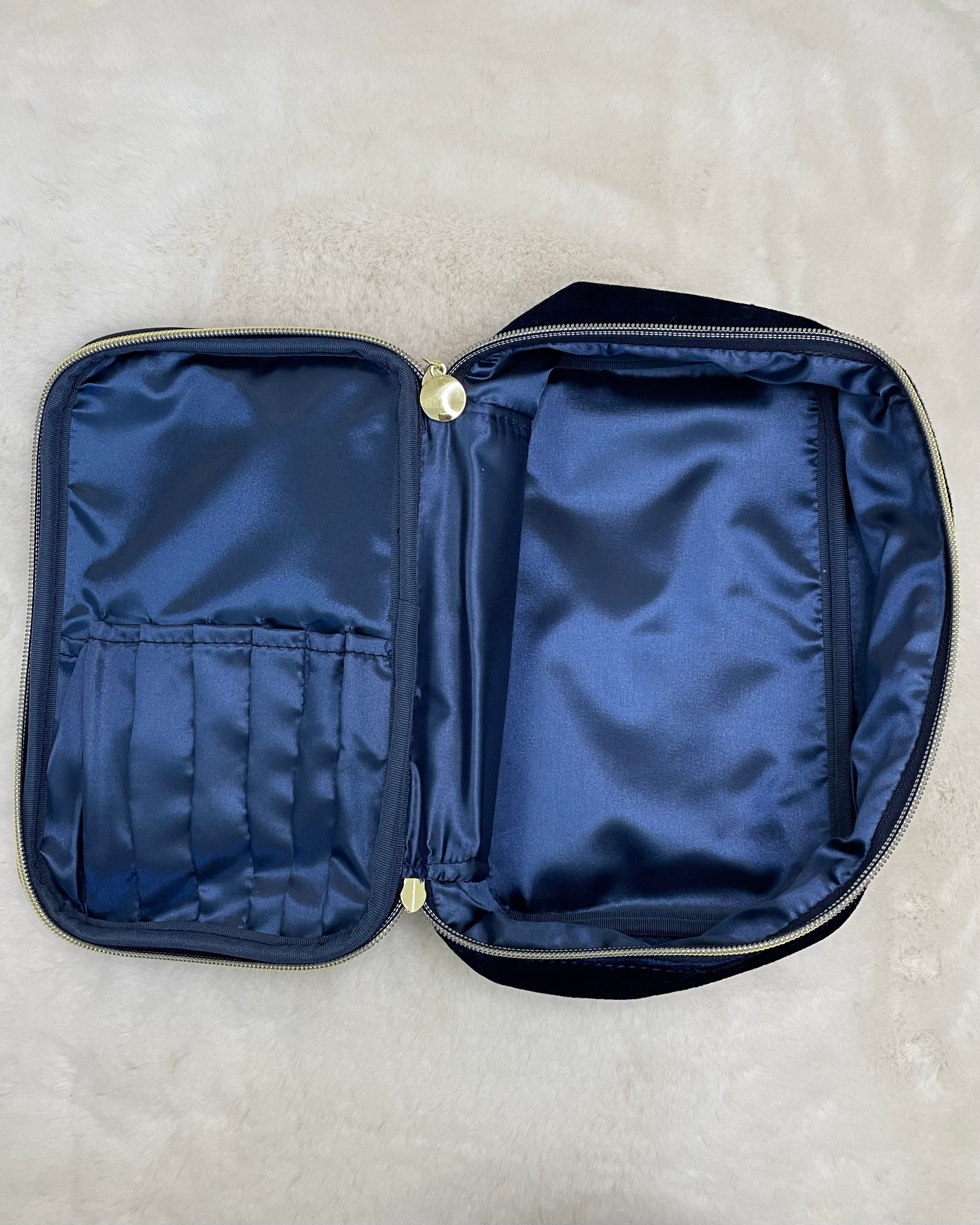 Sent Packing Navy Velvet Toiletry Travel Case-Shop-Womens-Boutique-Clothing