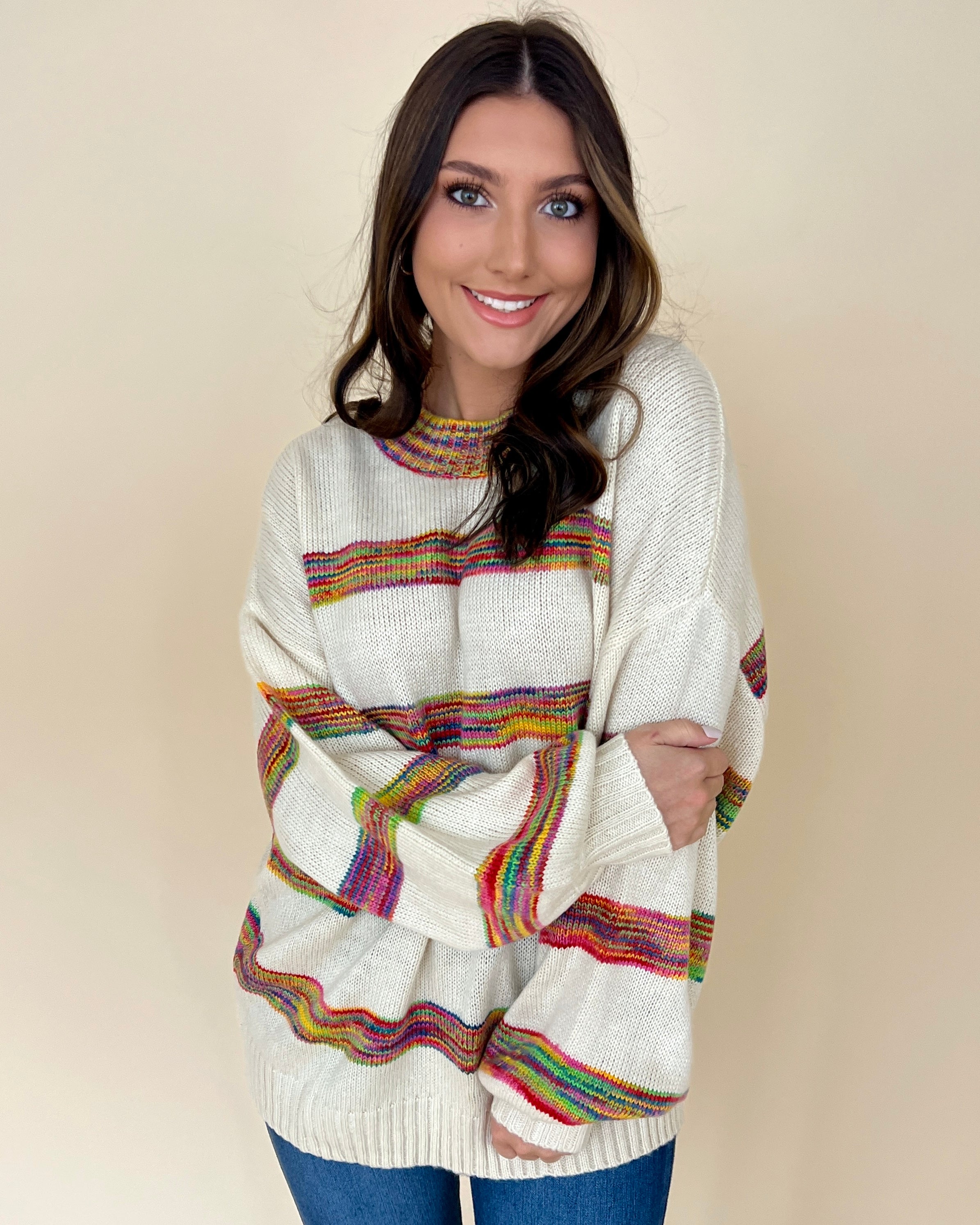 I'll Be Yours Ivory Knit Sweater-Shop-Womens-Boutique-Clothing