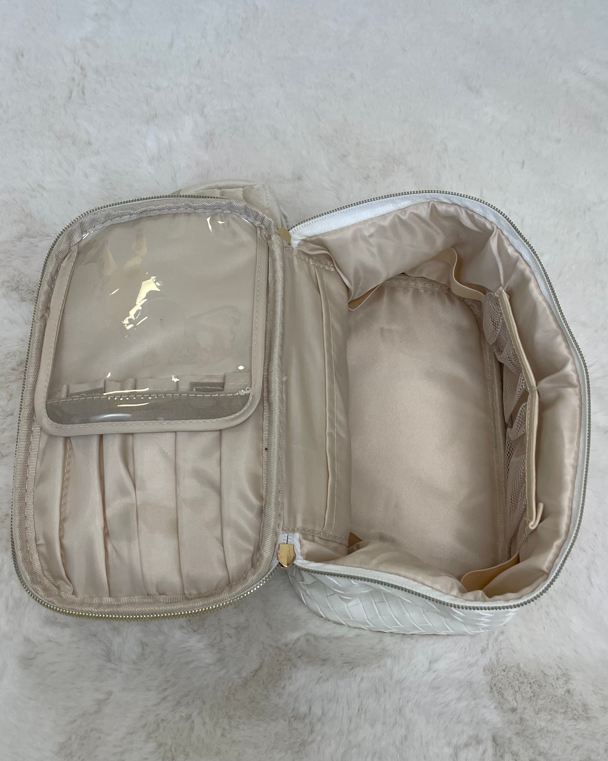 Pack It Up White Faux Leather Travel Case-Regular-Shop-Womens-Boutique-Clothing