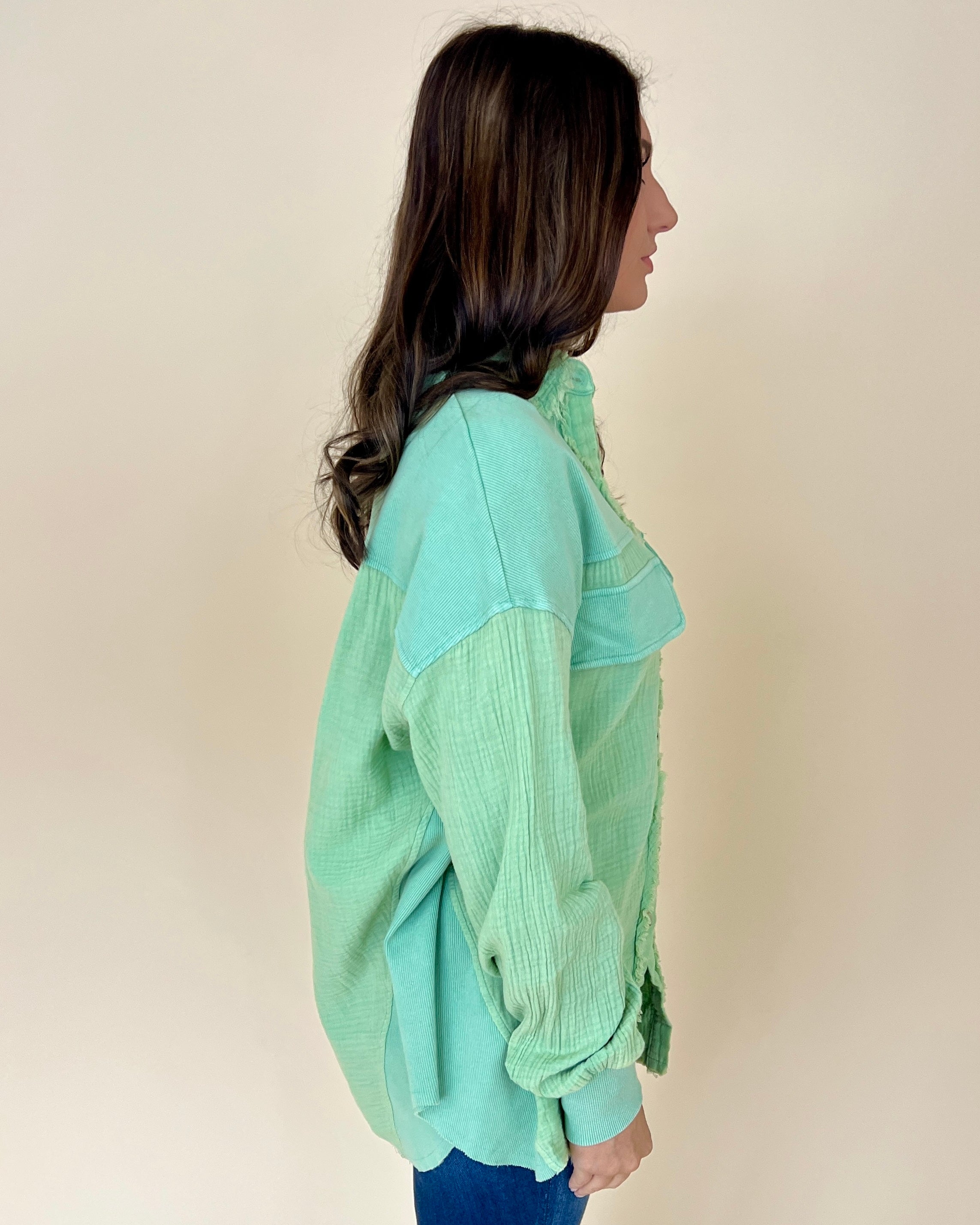Only Hope Mint Oversized Jacket-Shop-Womens-Boutique-Clothing