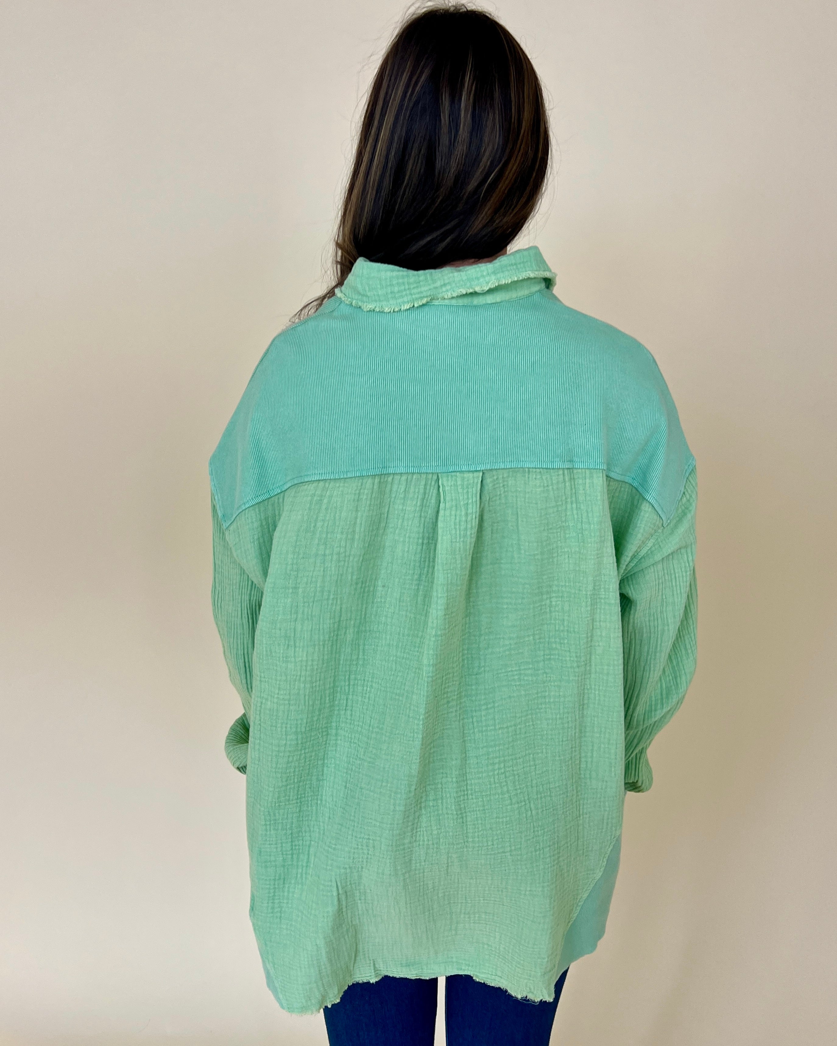 Only Hope Mint Oversized Jacket-Shop-Womens-Boutique-Clothing