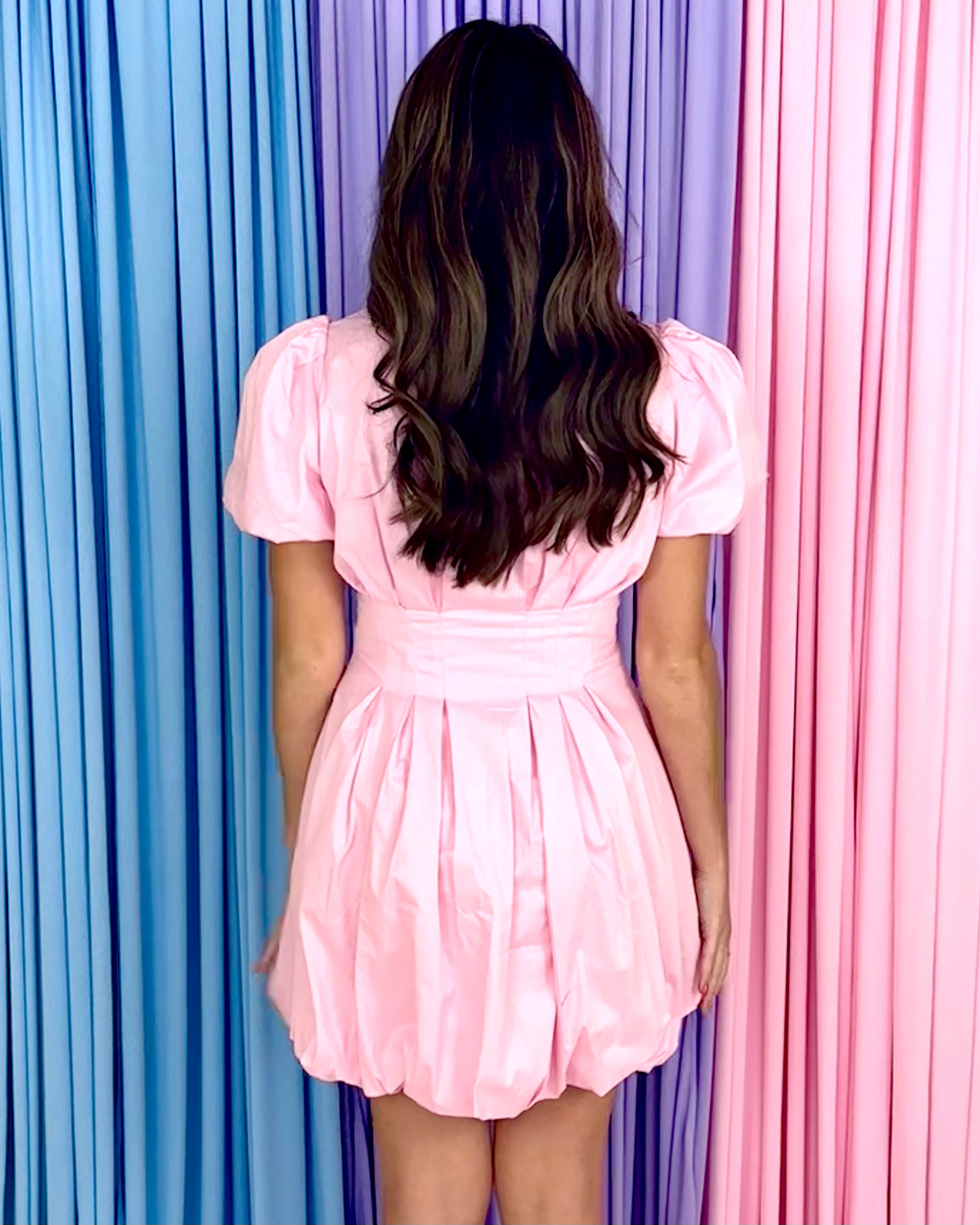 Loving Me Baby Pink Fit And Flare Dress-Shop-Womens-Boutique-Clothing