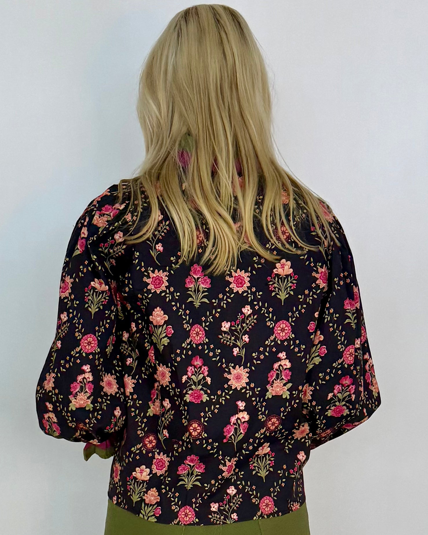 Always Present Dk Navy Floral Ruffle Top-Shop-Womens-Boutique-Clothing