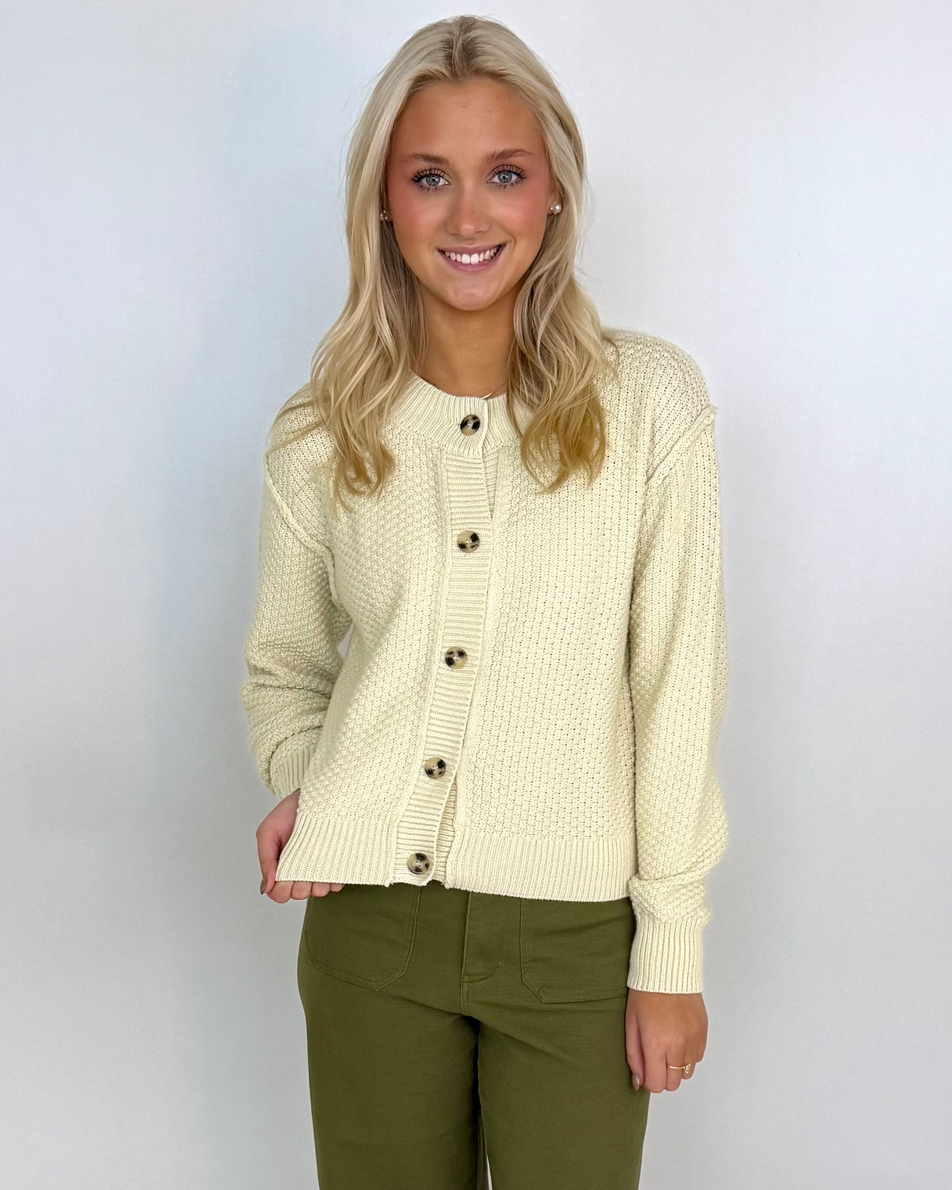 See Your Heart Beige Button Crop Sweater-Shop-Womens-Boutique-Clothing