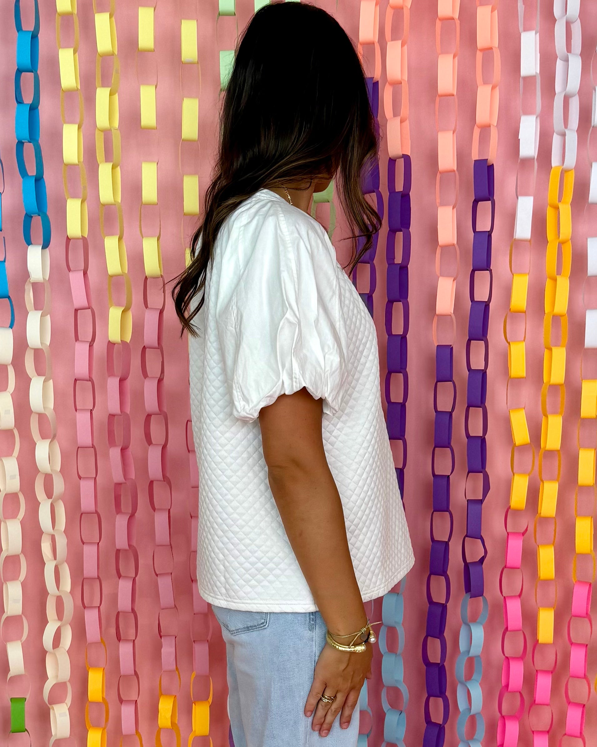 The Good Part Off White Embossed Top-Shop-Womens-Boutique-Clothing