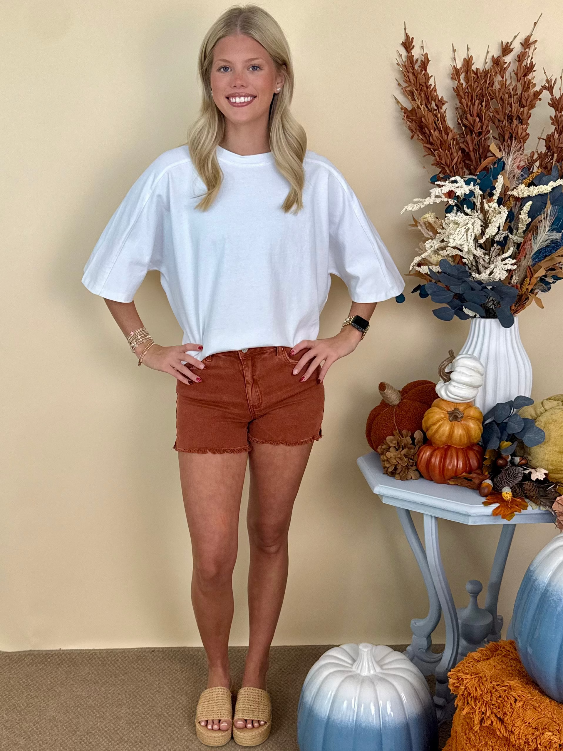 All Glowed Up Off White Drop Shoulder Mineral Washed Top-Shop-Womens-Boutique-Clothing