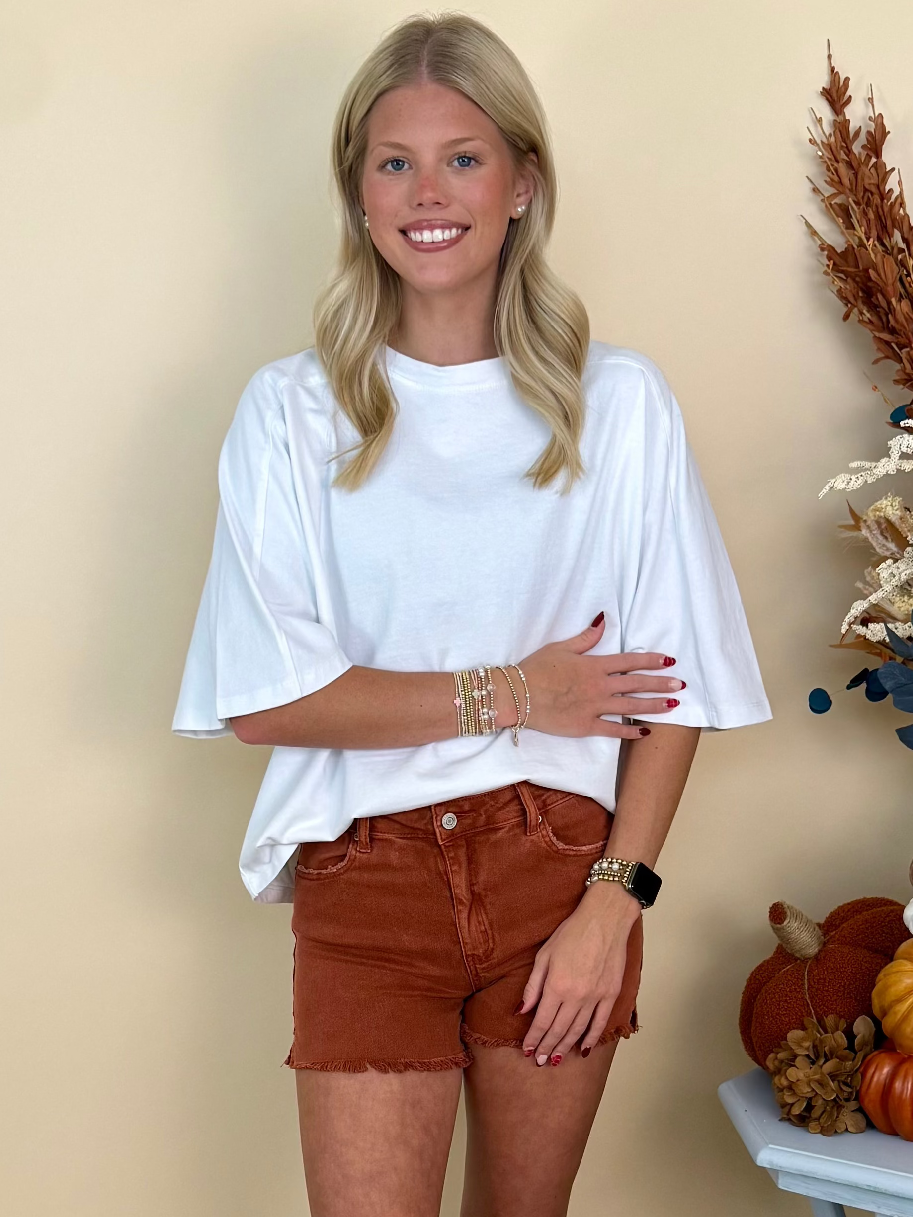 All Glowed Up Off White Drop Shoulder Mineral Washed Top-Shop-Womens-Boutique-Clothing