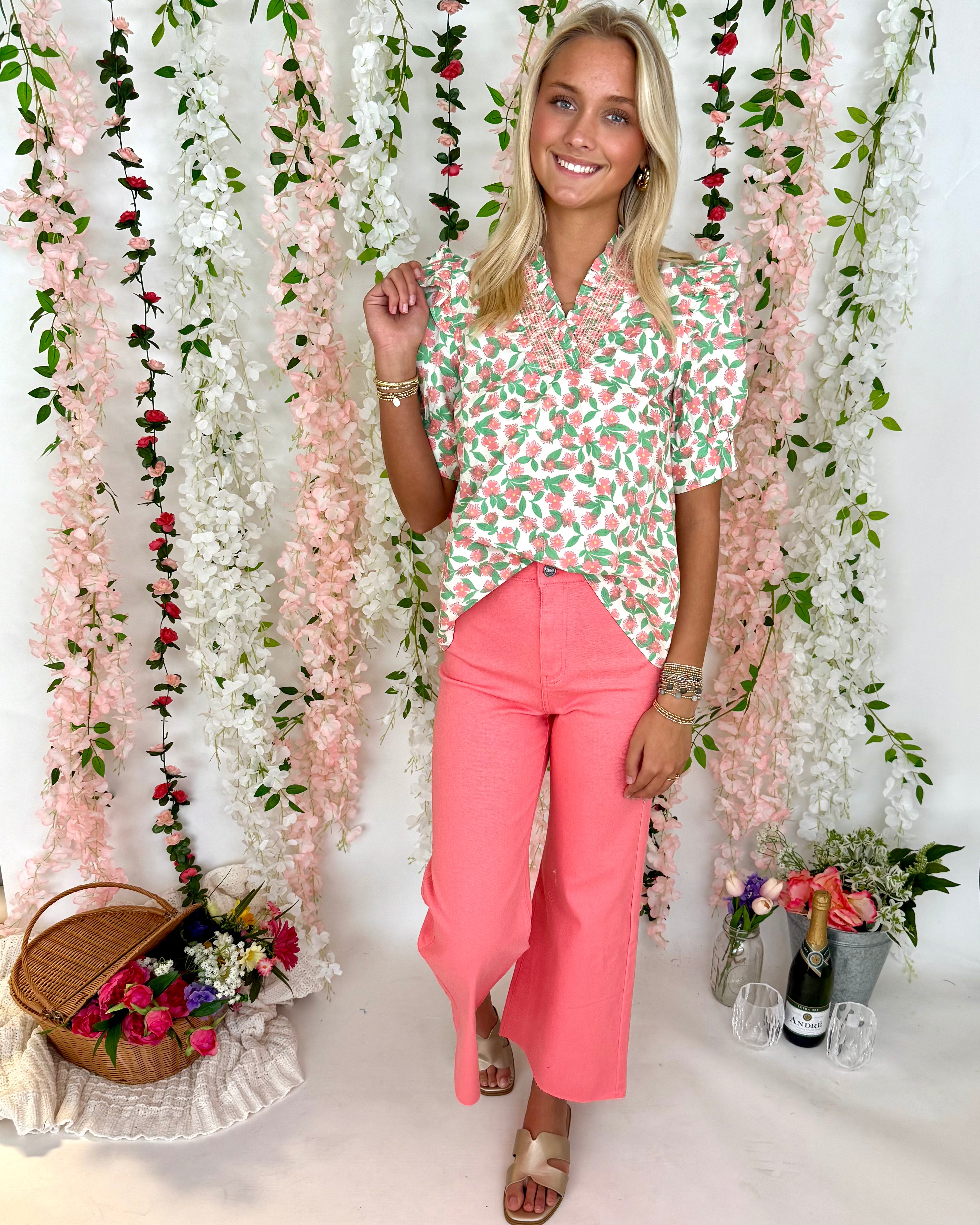 Working It Flamigo Pink Wide Leg Jean-Shop-Womens-Boutique-Clothing
