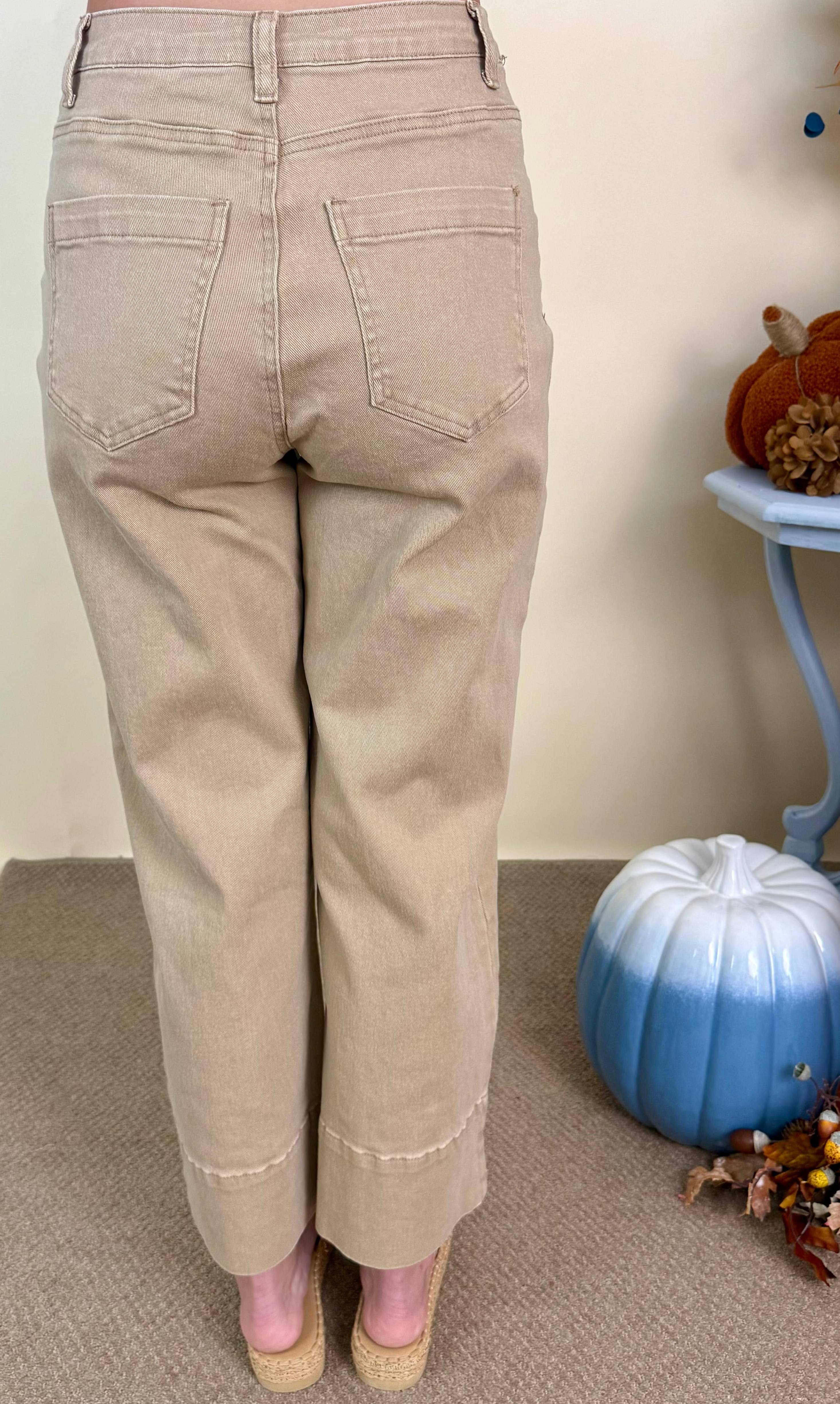 New Chapter Camel Wide Leg Pants-Shop-Womens-Boutique-Clothing