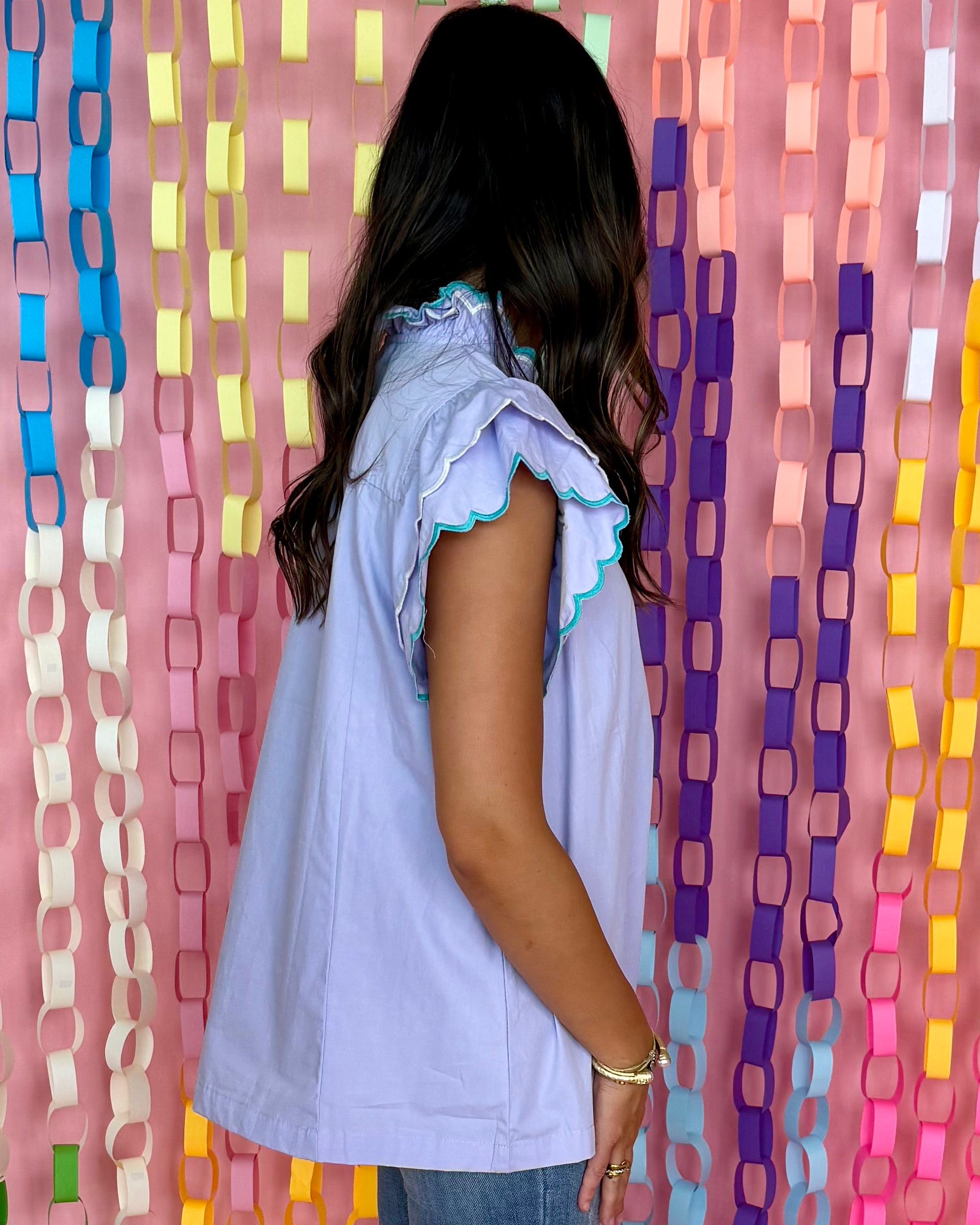 Essential Love Periwinkle Scallop Top-Shop-Womens-Boutique-Clothing